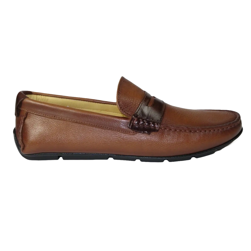Men's Shoes Steve Madden Slip On Driving style Casual Soft Leather Tatem Bronze - J.Valintin Men's Wear Legend - 99695