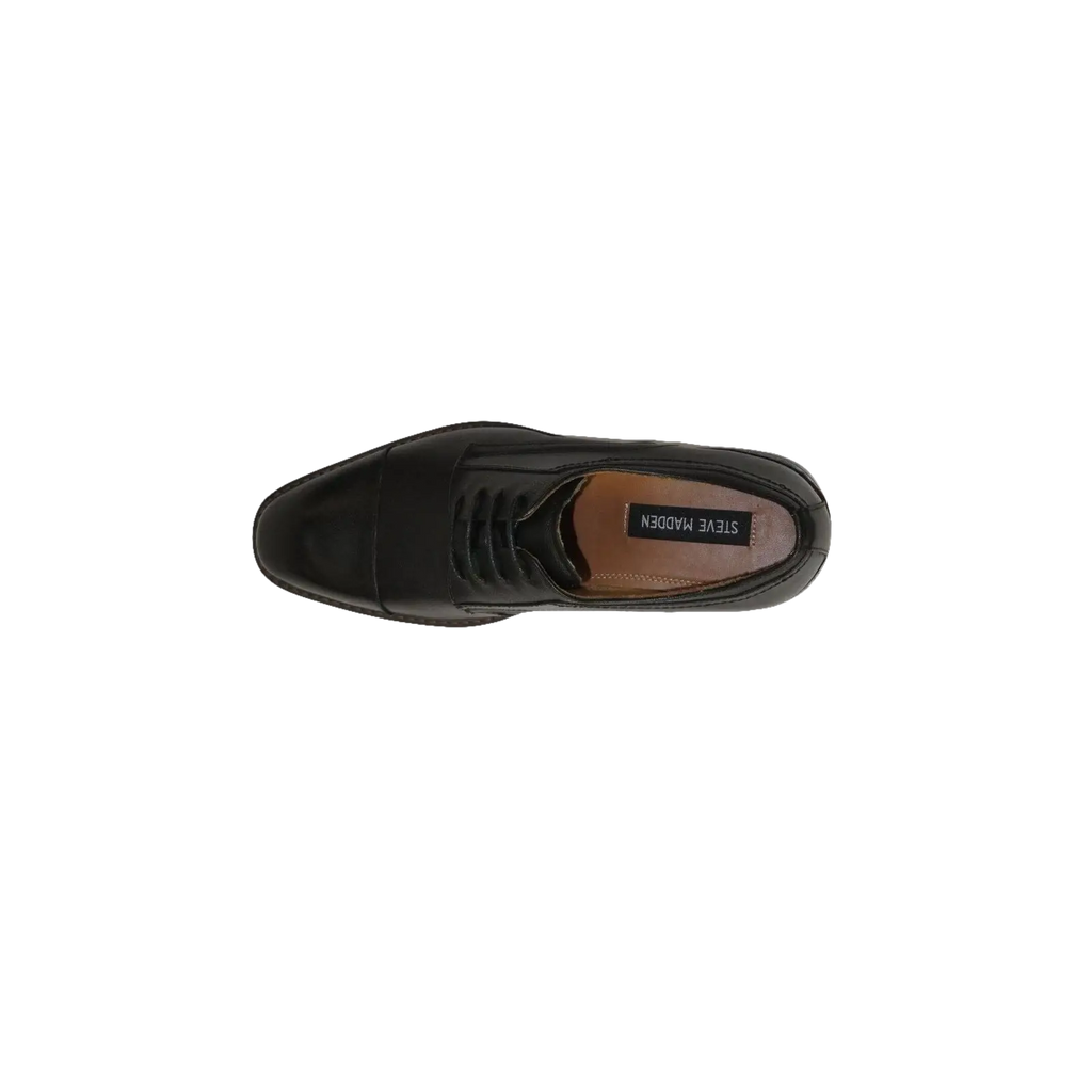Men's Shoes Steve Madden Soft Leather upper Lace Up Navin BLack - J.Valintin Men's Wear Legend - 99704