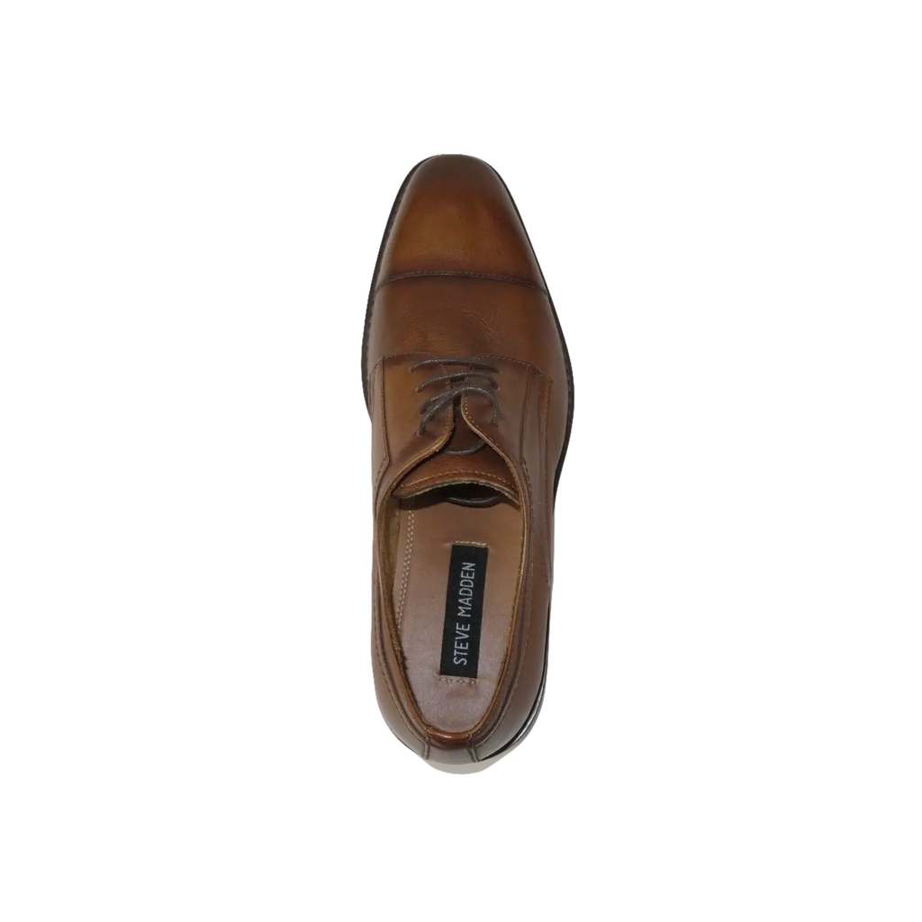 Men's Shoes Steve Madden Soft Leather upper Lace Up Navin Brandy - J.Valintin Men's Wear Legend - 99713