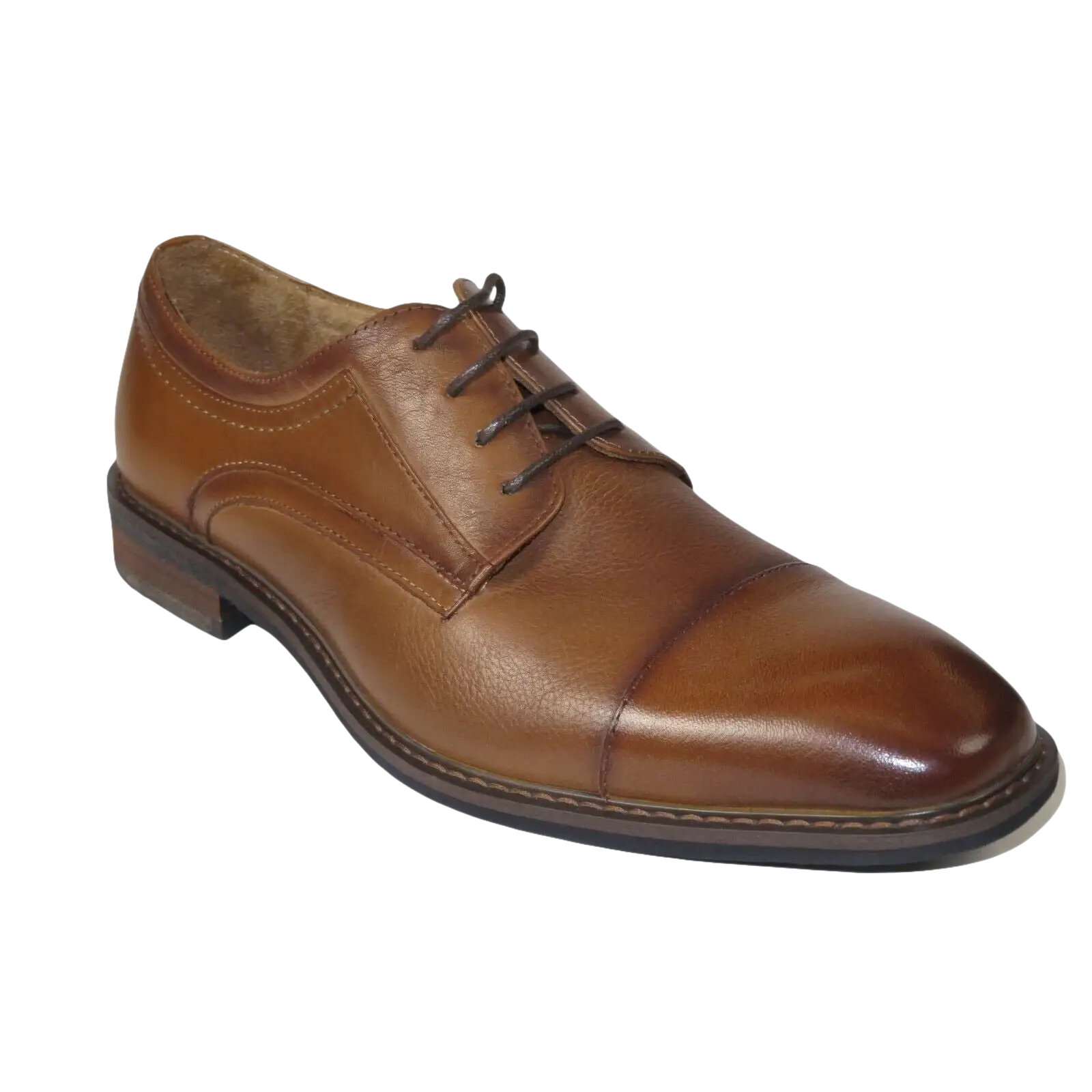 Men's Shoes Steve Madden Soft Leather upper Lace Up Navin Brandy - J.Valintin Men's Wear Legend - 99713