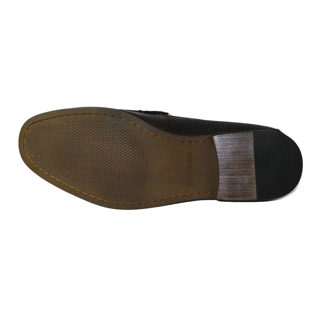 Men's Shoes Steve Madden Soft Leather upper Slip On Chivan Black - J.Valintin Men's Wear Legend - 100233