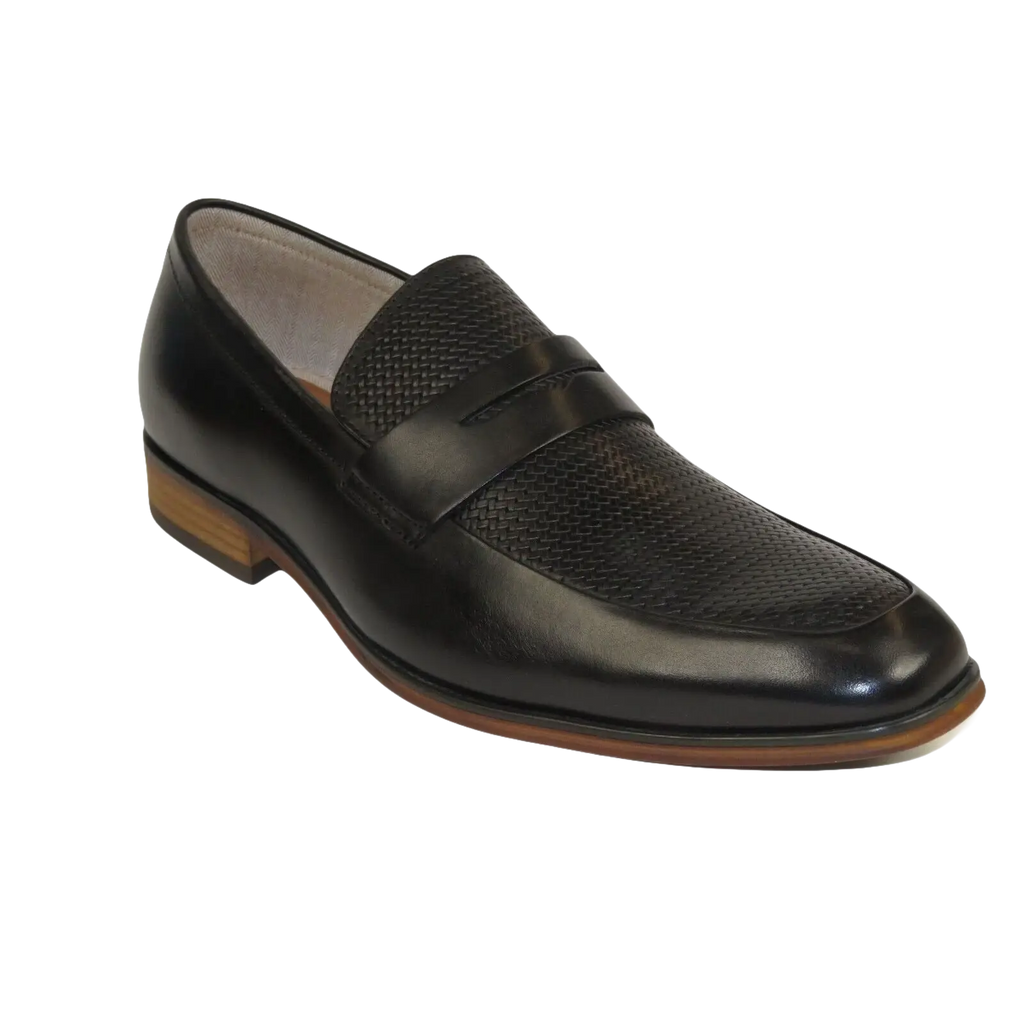 Men's Shoes Steve Madden Soft Leather upper Slip On Emree Black basket weave - J.Valintin Men's Wear Legend - 100793