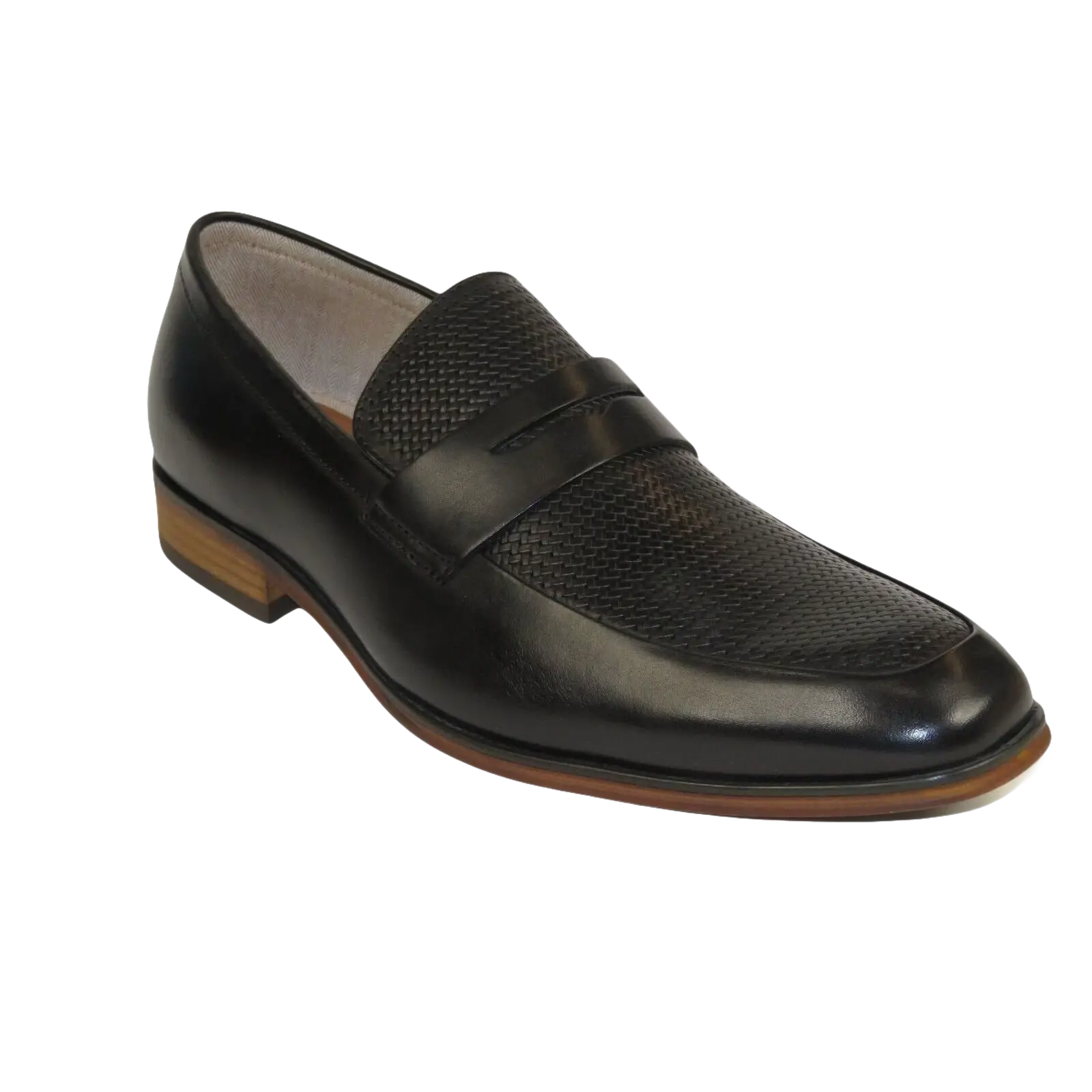 Men's Shoes Steve Madden Soft Leather upper Slip On Emree Black basket weave - J.Valintin Men's Wear Legend - 100793