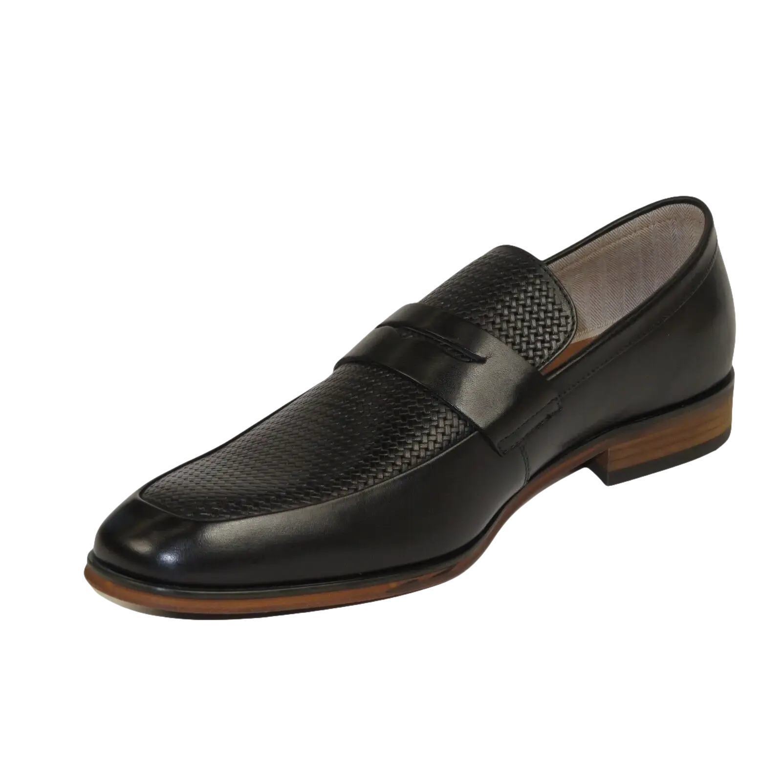 Men's Shoes Steve Madden Soft Leather upper Slip On Emree Black basket weave - J.Valintin Men's Wear Legend - 100793