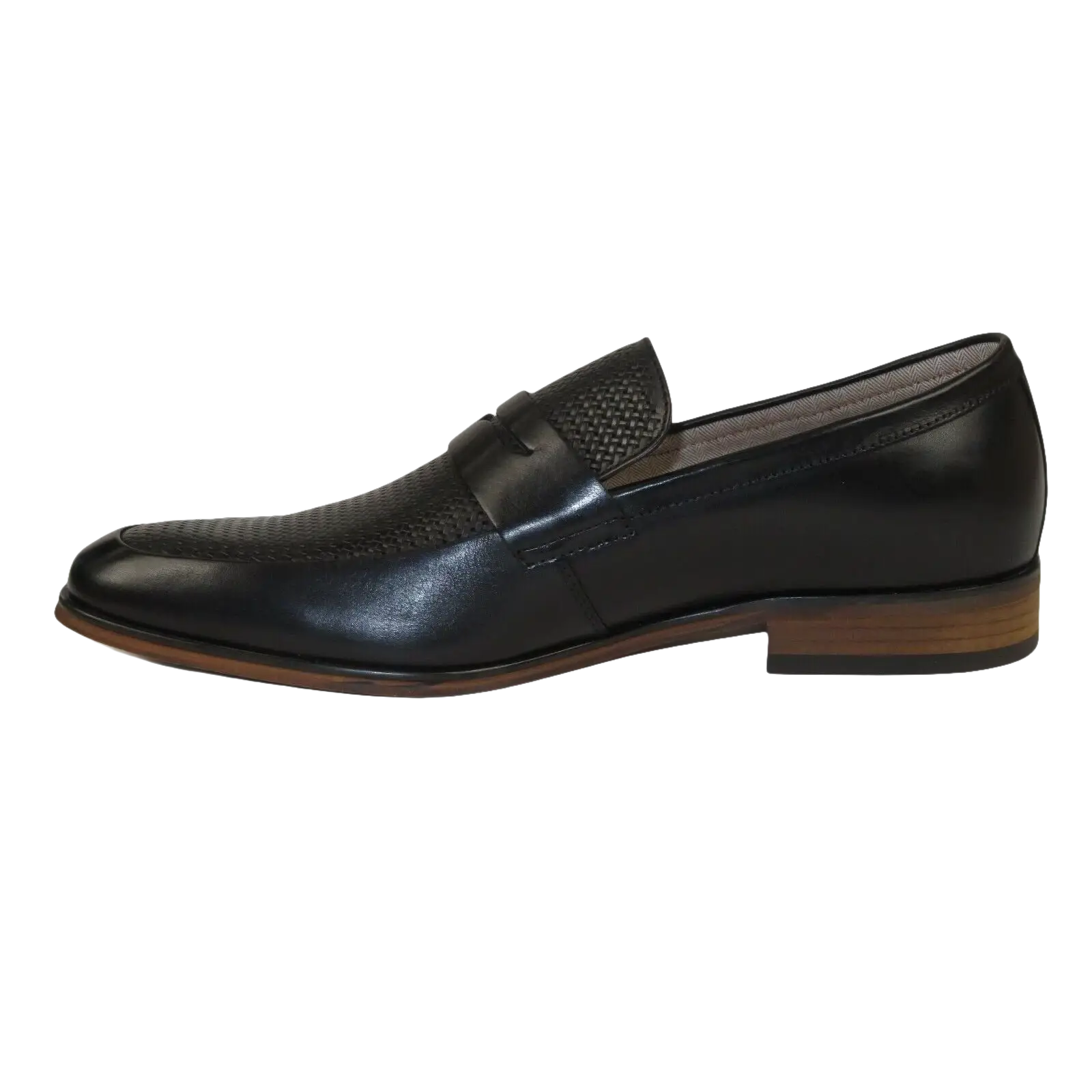 Men's Shoes Steve Madden Soft Leather upper Slip On Emree Black basket weave - J.Valintin Men's Wear Legend - 100793