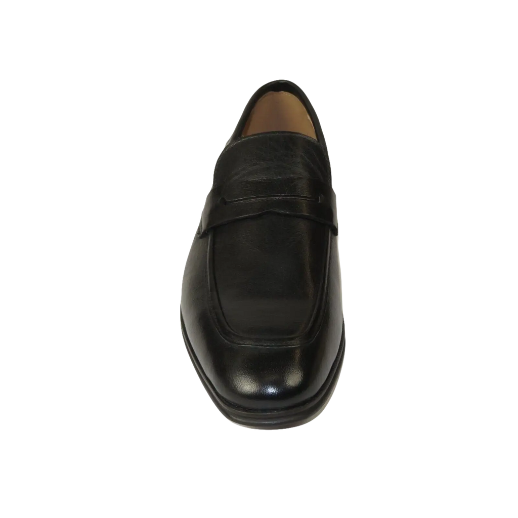 Men's Shoes Steve Madden Soft Leather upper Slip On Penny Acheron Black - J.Valintin Men's Wear Legend - 99739
