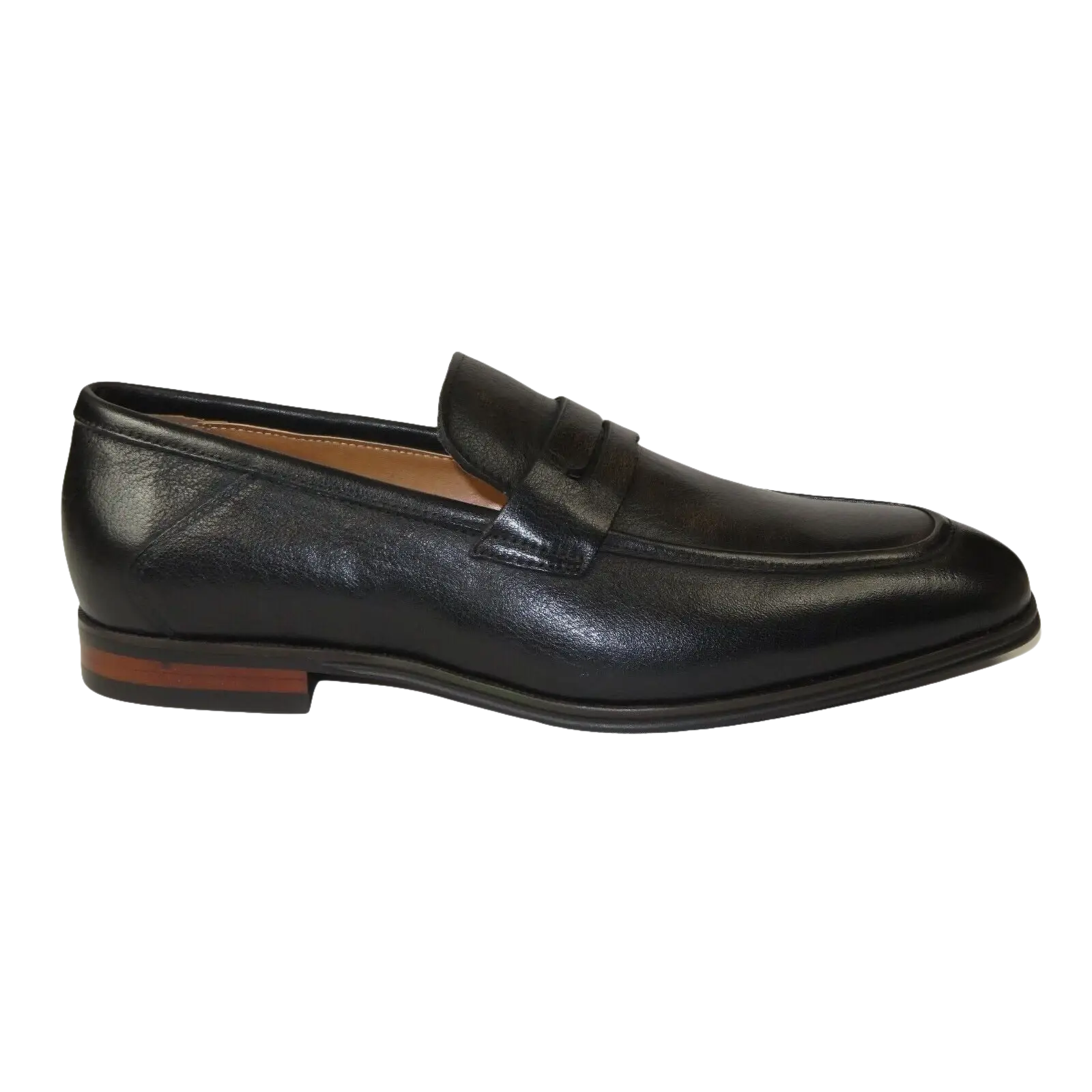 Men's Shoes Steve Madden Soft Leather upper Slip On Penny Acheron Black - J.Valintin Men's Wear Legend - 99739