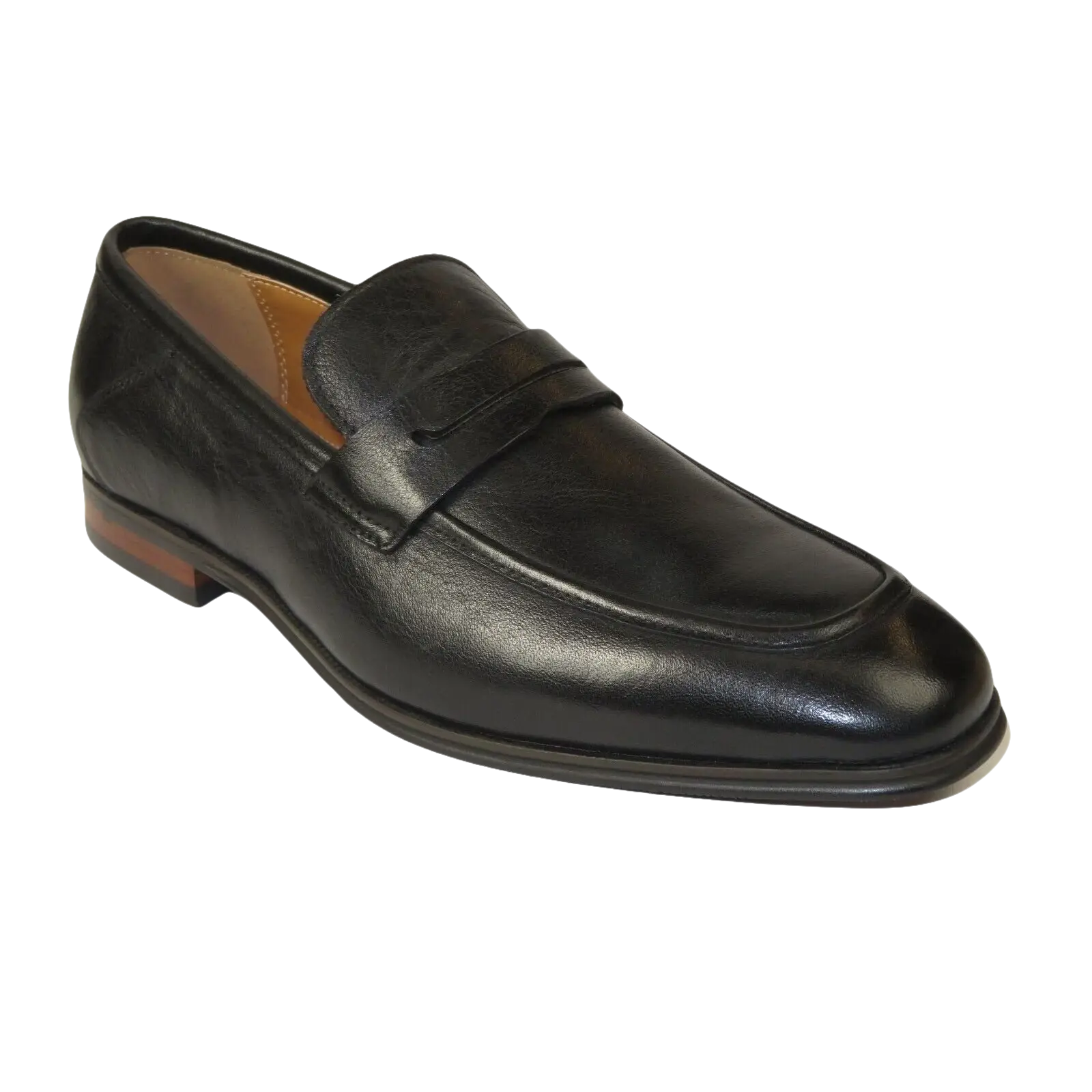 Men's Shoes Steve Madden Soft Leather upper Slip On Penny Acheron Black - J.Valintin Men's Wear Legend - 99739