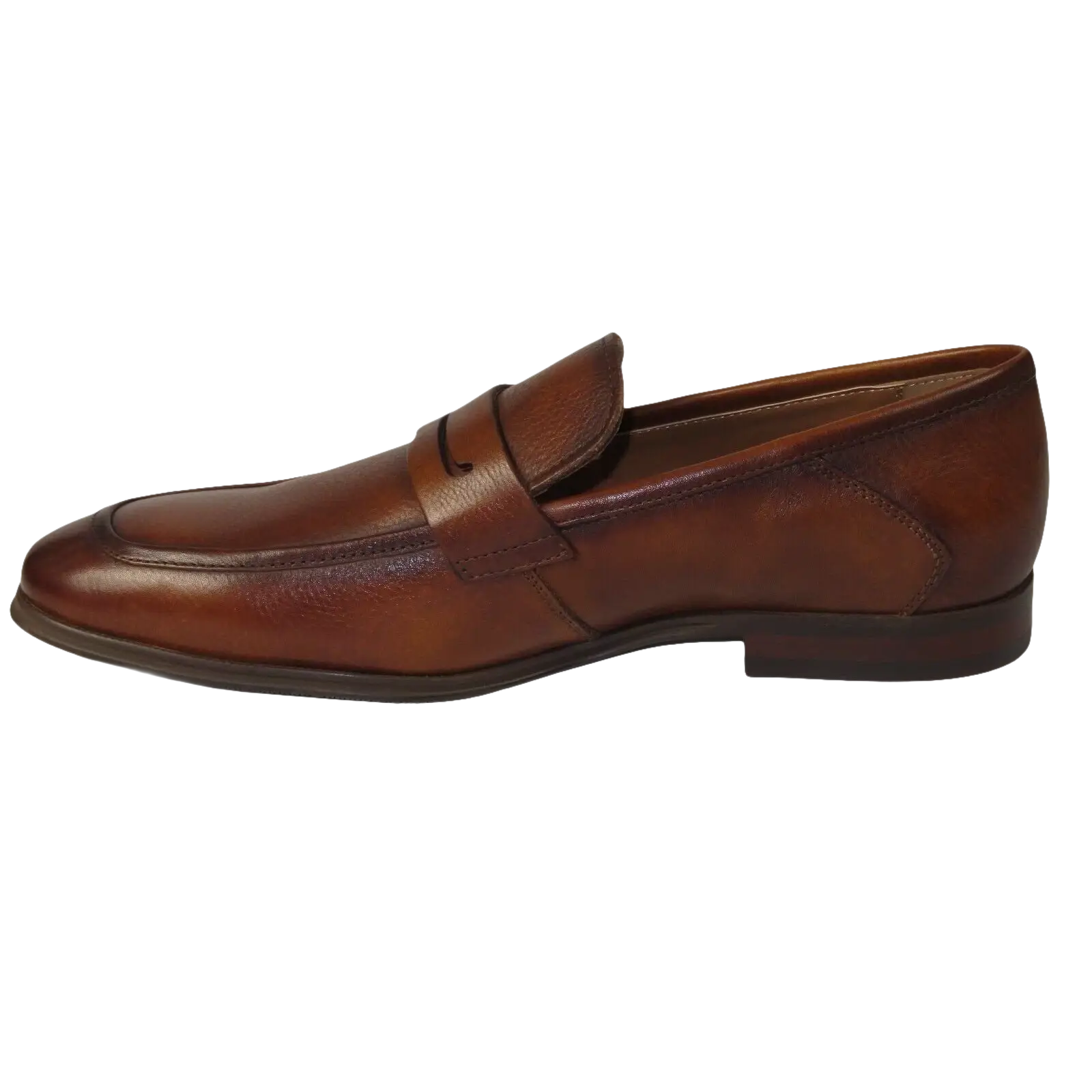 Men's Shoes Steve Madden Soft Leather upper Slip On Penny Acheron Brandy - J.Valintin Men's Wear Legend - 99730