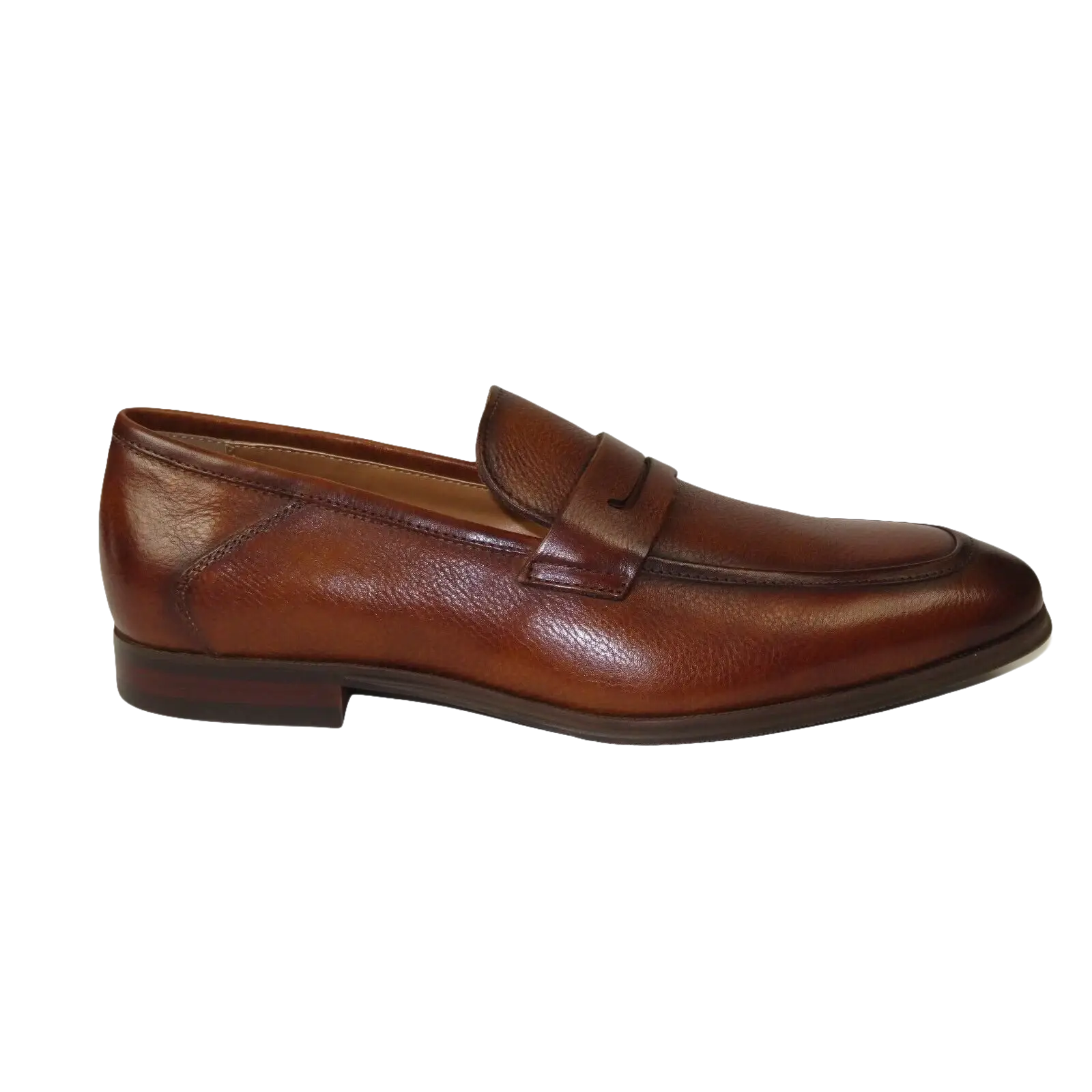 Men's Shoes Steve Madden Soft Leather upper Slip On Penny Acheron Brandy - J.Valintin Men's Wear Legend - 99730