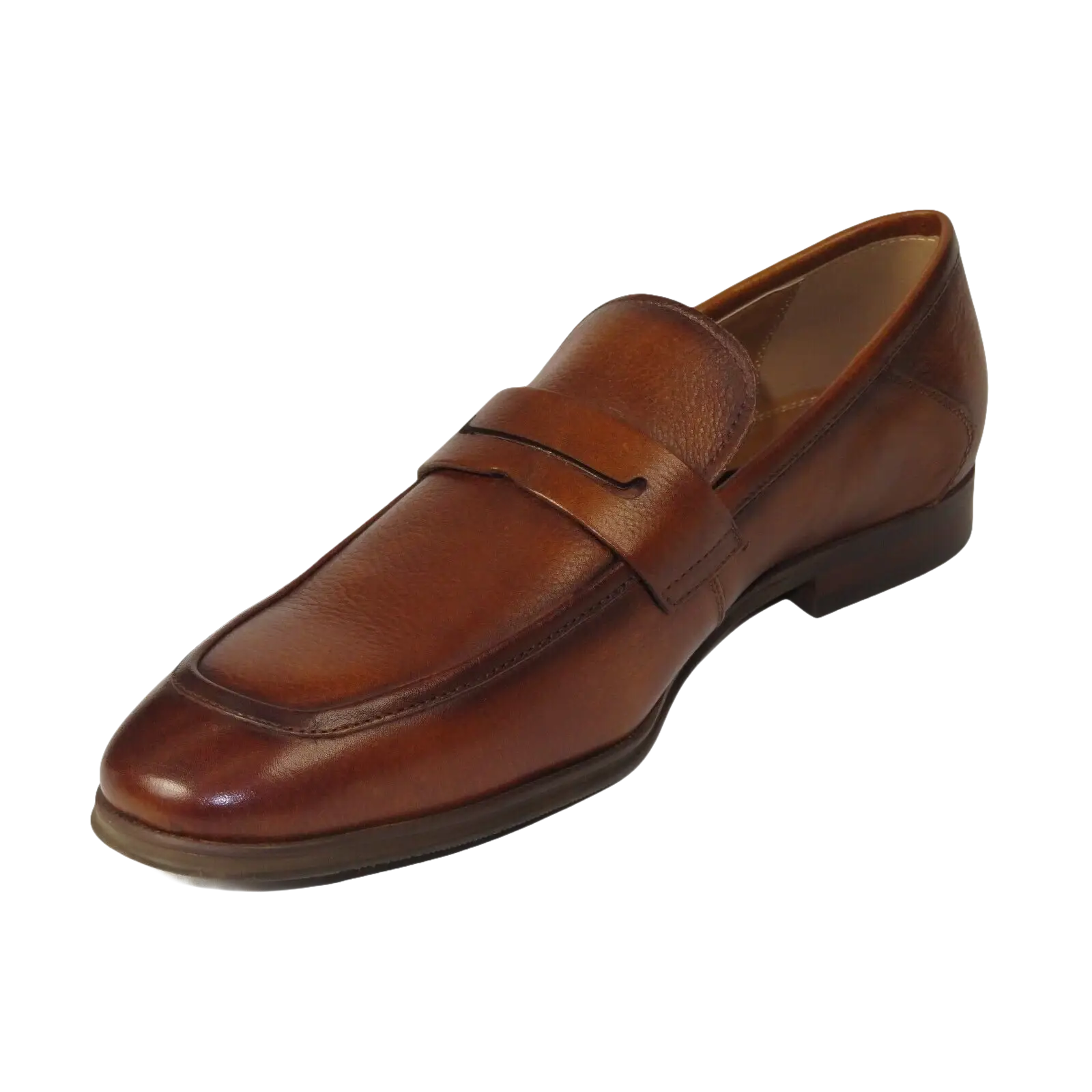 Men's Shoes Steve Madden Soft Leather upper Slip On Penny Acheron Brandy - J.Valintin Men's Wear Legend - 99730