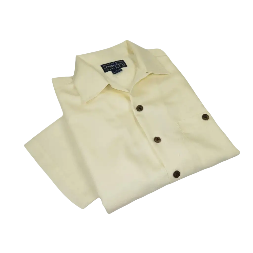 Men's Short Sleeves Summer Shirt by Indygo Smith Soft Rayon Blend 828 - 62 Cream - J.Valintin Men's Wear Legend - 828 - 62 Cream - M