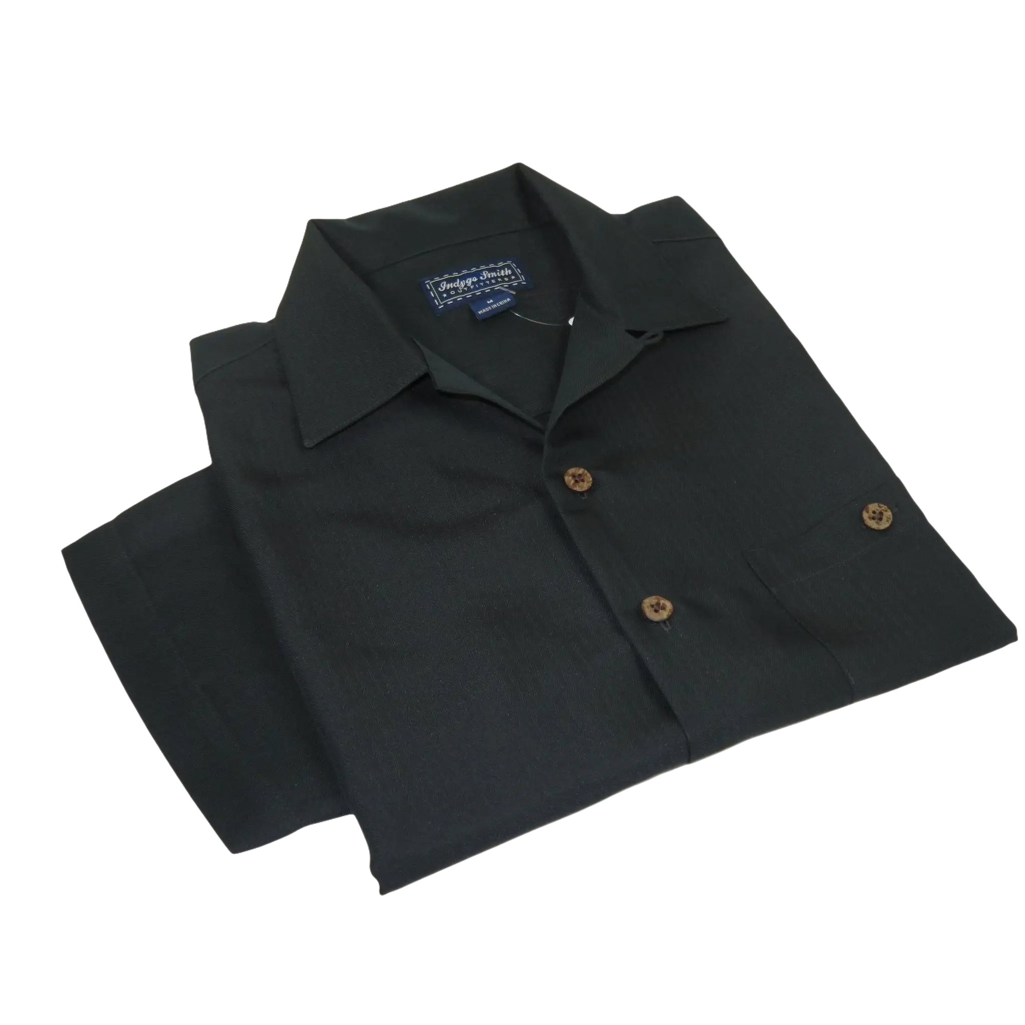 Men's Short Sleeves Summer Shirt by Indygo Smith Soft Rayon Blend 828 - 92 Black - J.Valintin Men's Wear Legend - 828 - 92 Black - M