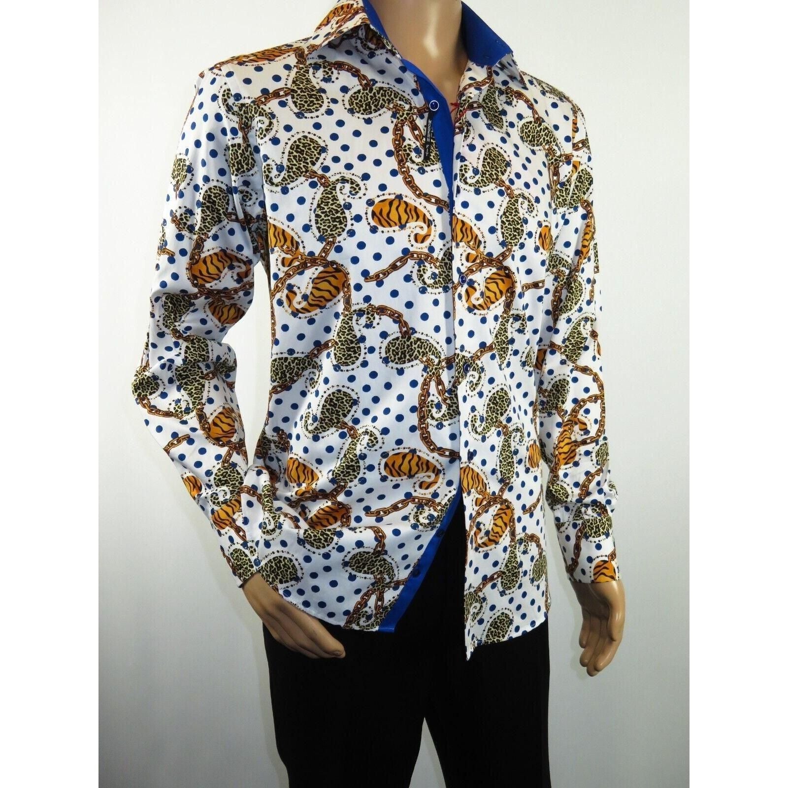 Mens Sports Dress Shirts By AXXESS From Turkey 100% Egyptian Cotton 622 - 04 White - J.Valintin Men's Wear Legend - 26122