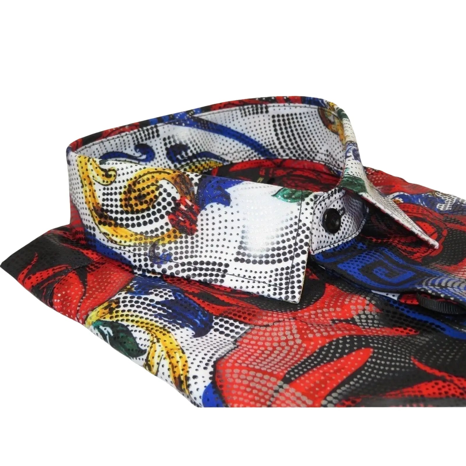 Men's Sports Shirt By Barocco Fashion Printed Long Sleeves Soft Feel EFS78 Multi - J.Valintin Men's Wear Legend - 99438