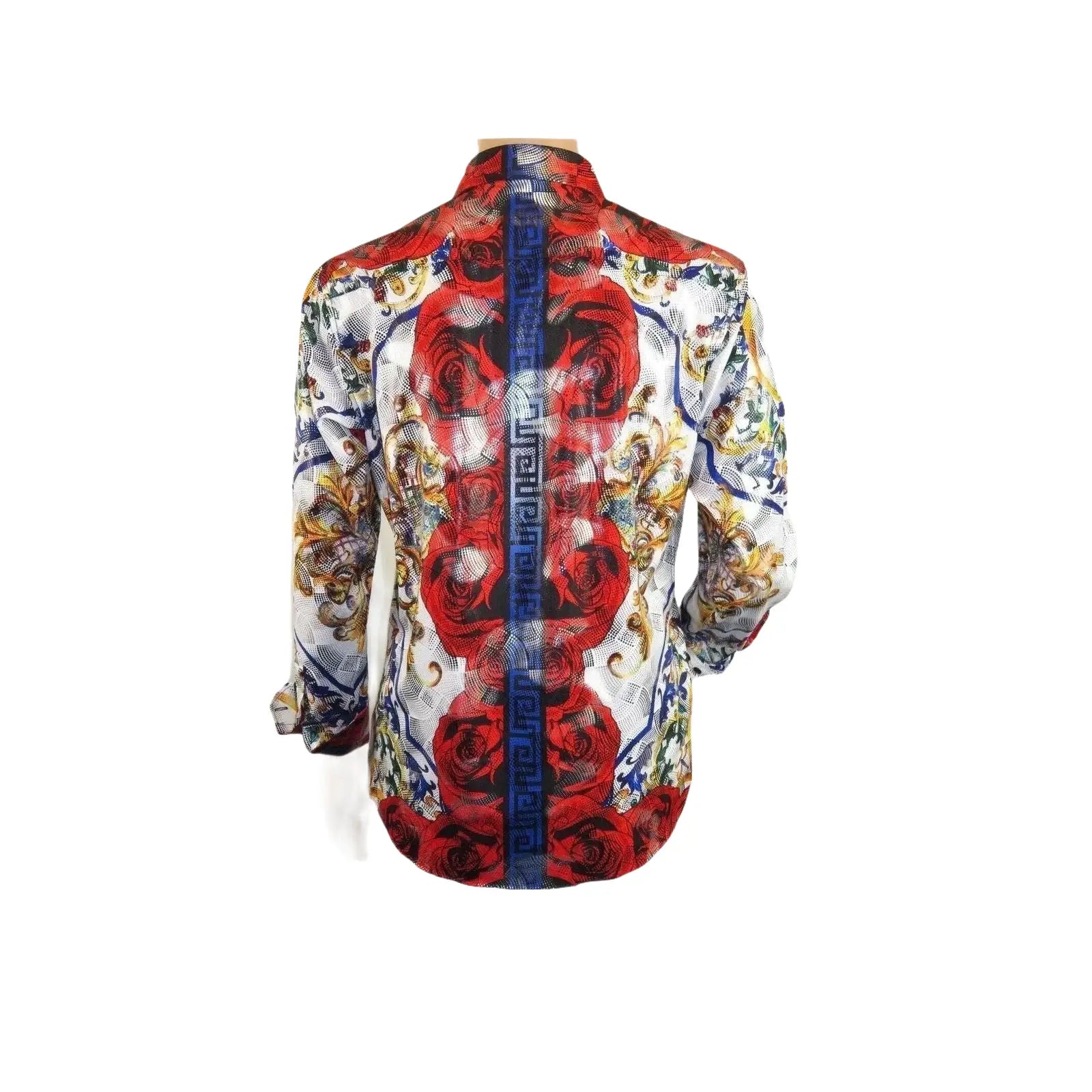 Men's Sports Shirt By Barocco Fashion Printed Long Sleeves Soft Feel EFS78 Multi - J.Valintin Men's Wear Legend - 99438