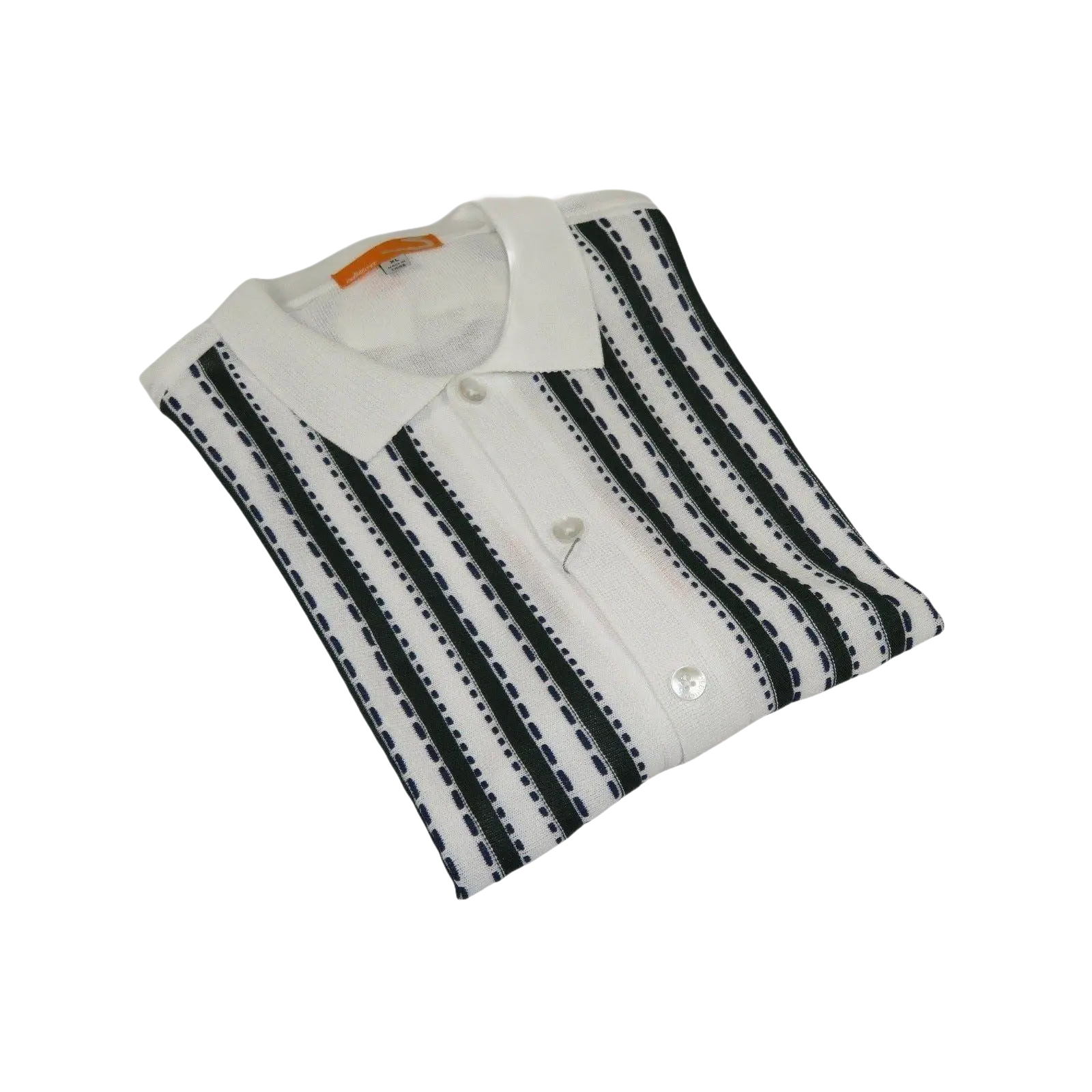 Men's Sports Shirt Knit by Silversilk Stacy Adams 6120 Black Navy Green Size XL - J.Valintin Men's Wear Legend - 7411