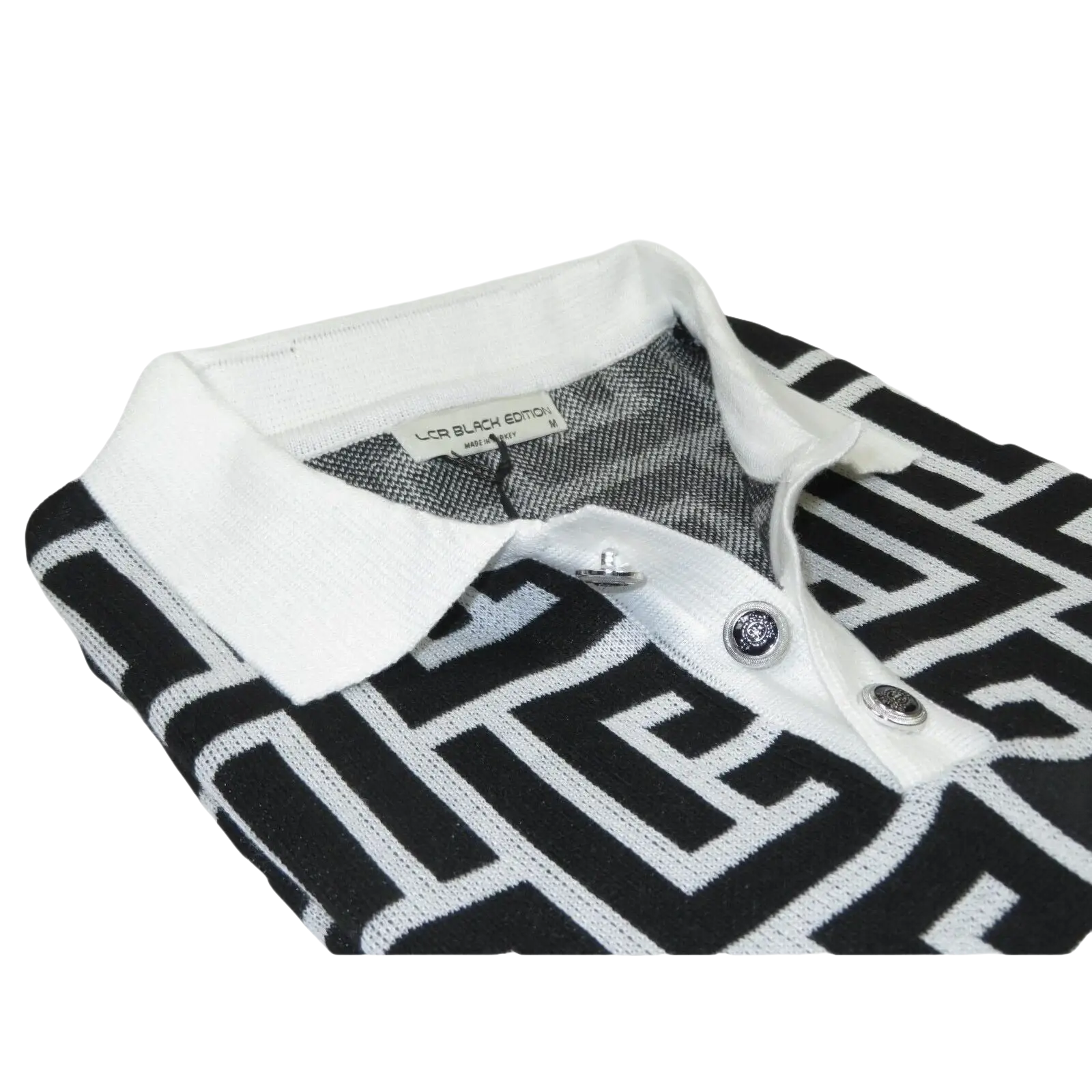 Men's Sports Shirt LCR MIZUMI Soft Cotton Blend Fashion Polo Style 11170 - A Black - J.Valintin Men's Wear Legend - 99632