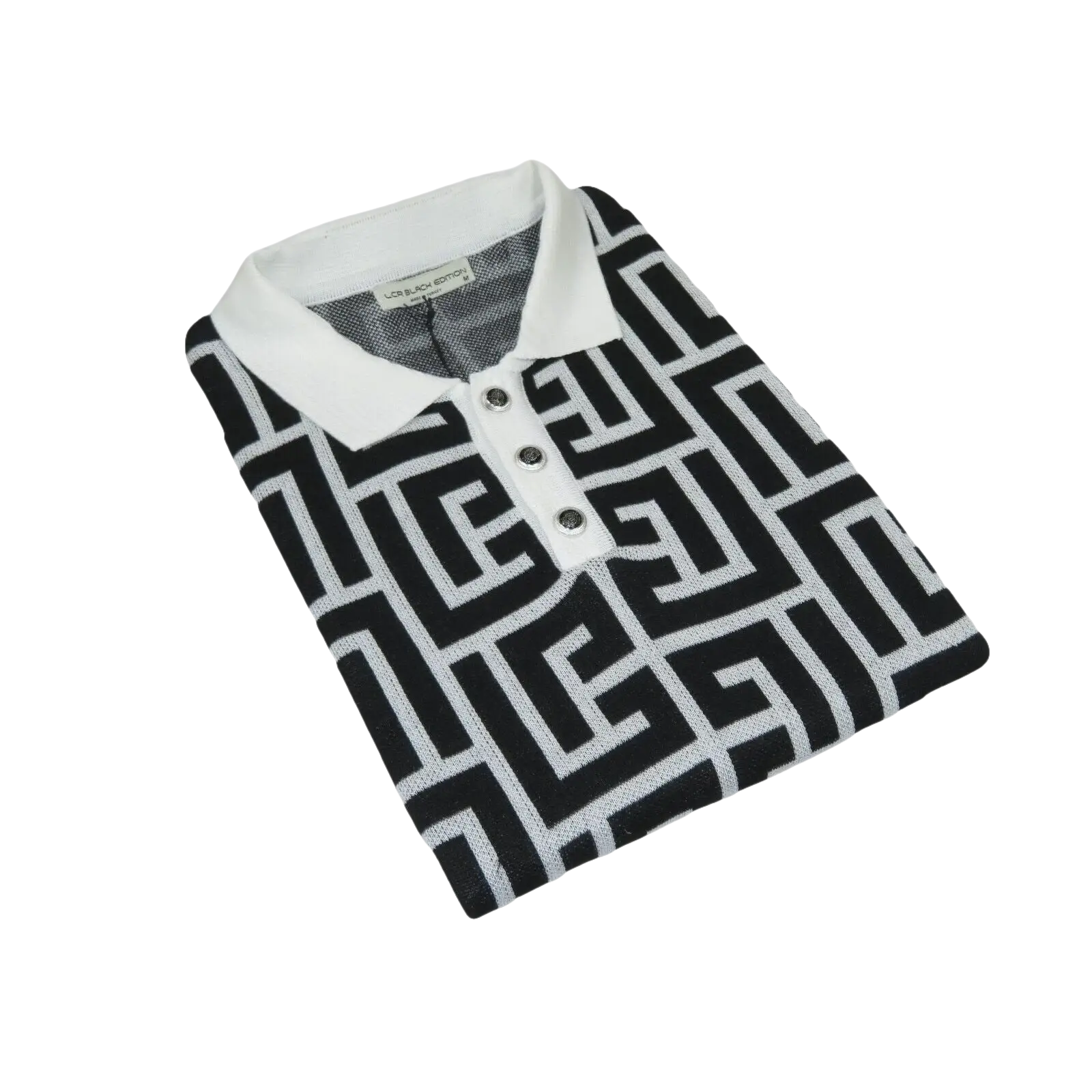 Men's Sports Shirt LCR MIZUMI Soft Cotton Blend Fashion Polo Style 11170 - A Black - J.Valintin Men's Wear Legend - 99632