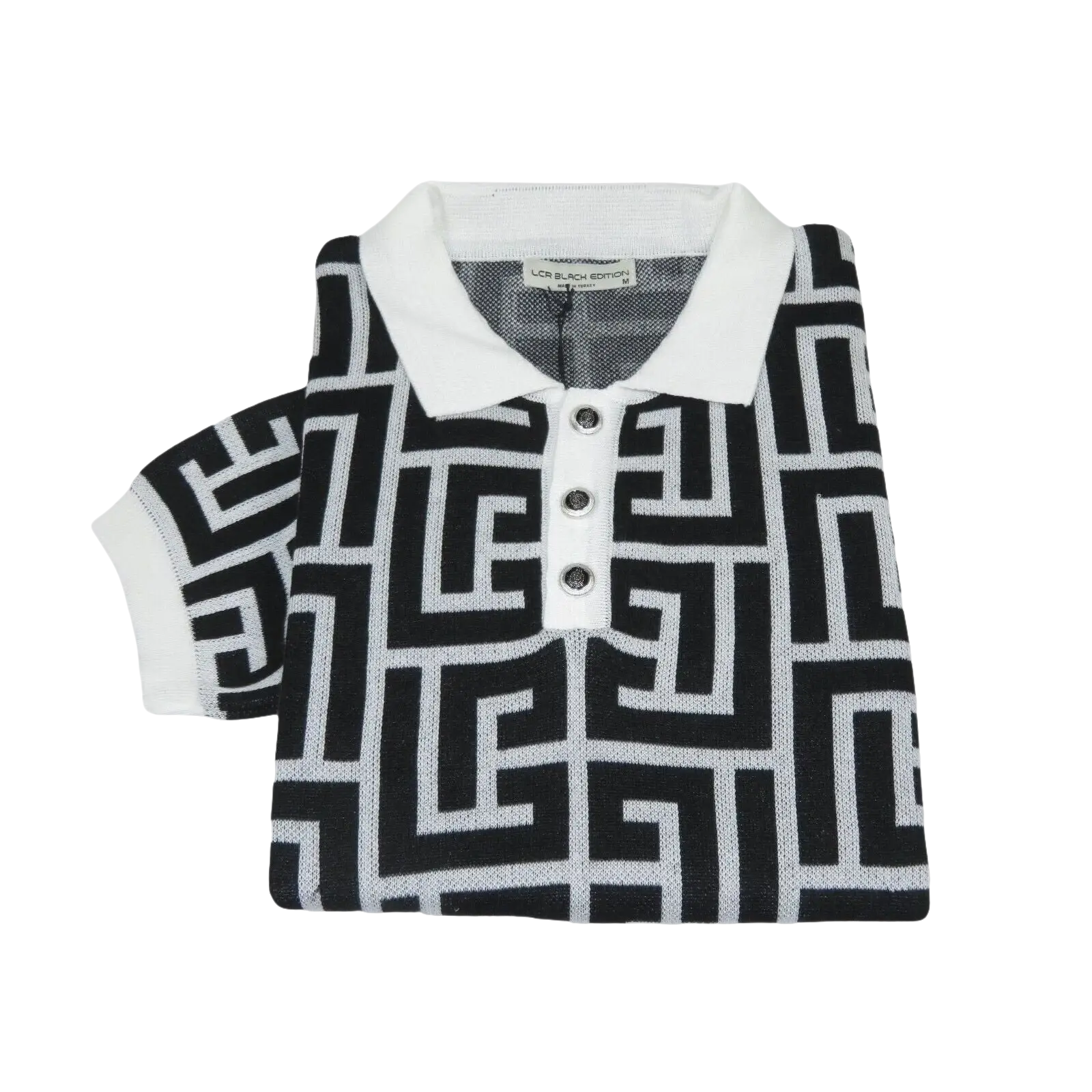 Men's Sports Shirt LCR MIZUMI Soft Cotton Blend Fashion Polo Style 11170 - A Black - J.Valintin Men's Wear Legend - 99632