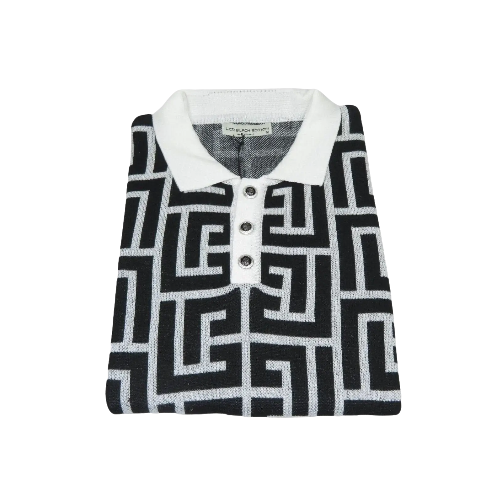 Men's Sports Shirt LCR MIZUMI Soft Cotton Blend Fashion Polo Style 11170 - A Black - J.Valintin Men's Wear Legend - 99632