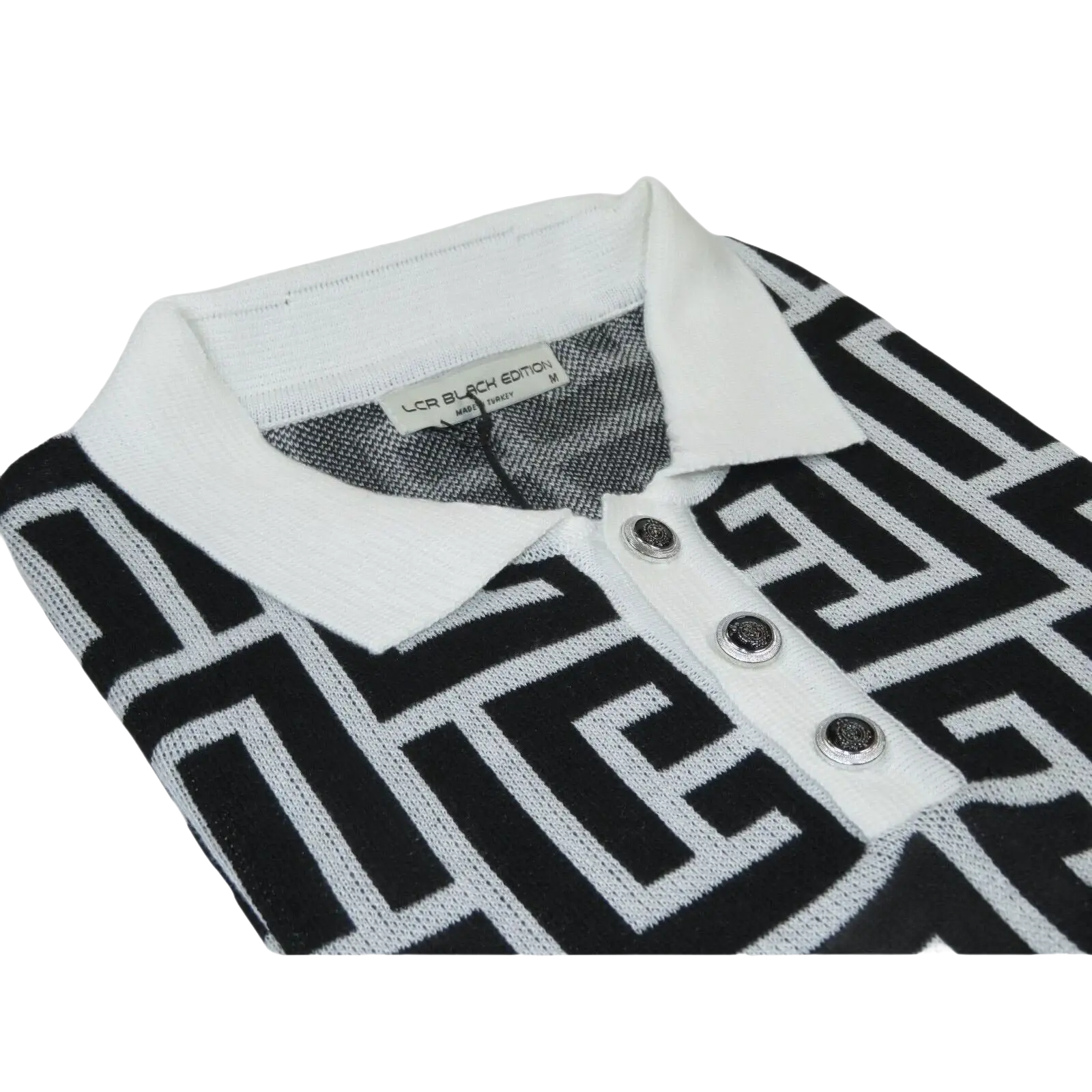 Men's Sports Shirt LCR MIZUMI Soft Cotton Blend Fashion Polo Style 11170 - A Black - J.Valintin Men's Wear Legend - 99632