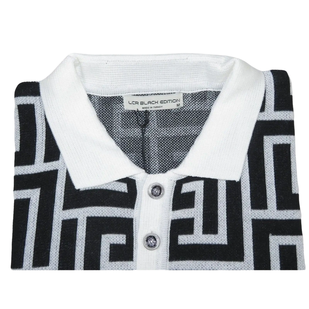 Men's Sports Shirt LCR MIZUMI Soft Cotton Blend Fashion Polo Style 11170 - A Black - J.Valintin Men's Wear Legend - 99632
