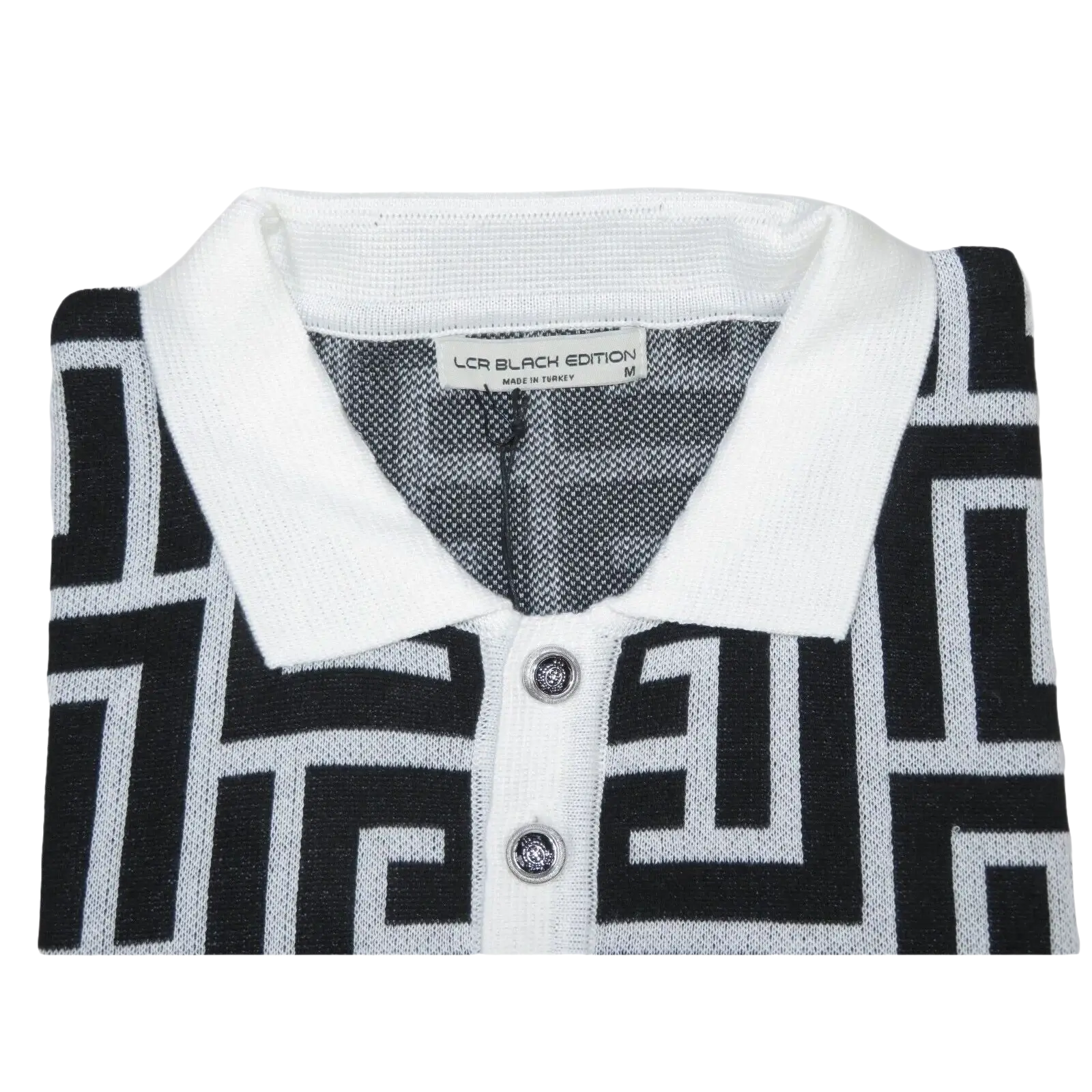 Men's Sports Shirt LCR MIZUMI Soft Cotton Blend Fashion Polo Style 11170 - A Black - J.Valintin Men's Wear Legend - 99632