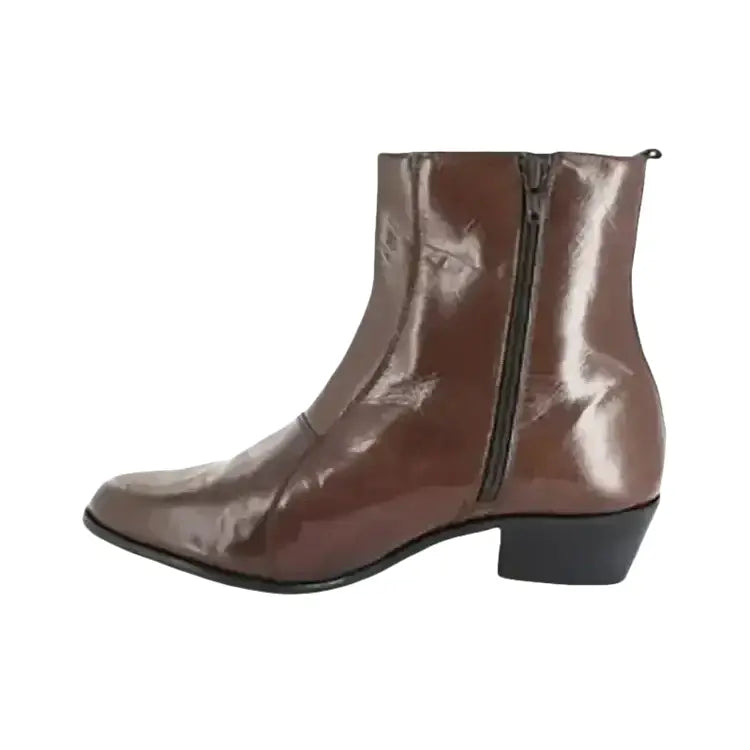 Men's Stacy Adams Santos Side Zip Boot Soft Leather Cognac 24855 - 221 - J.Valintin Men's Wear Legend - 24855 - 221 - 6