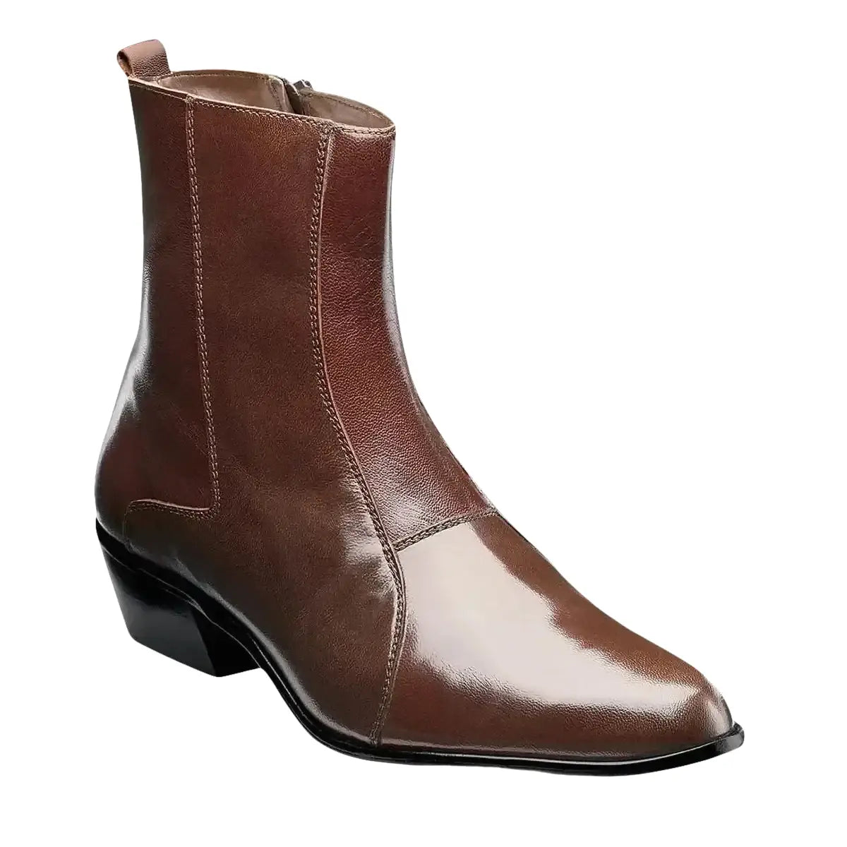 Men's Stacy Adams Santos Side Zip Boot Soft Leather Cognac 24855 - 221 - J.Valintin Men's Wear Legend - 24855 - 221 - 6