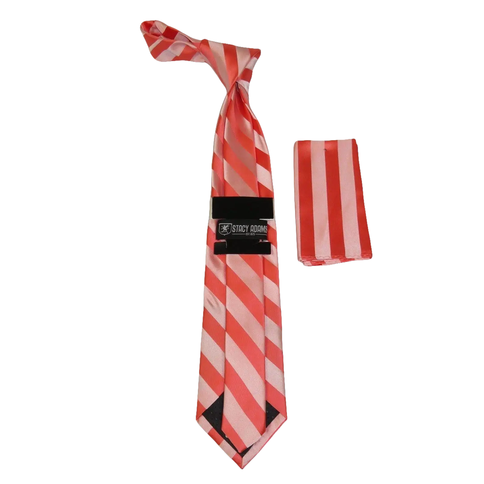 Men's Stacy Adams Tie and Hankie Set Woven Silky Fabric #St41 Peach - J.Valintin Men's Wear Legend - 24842