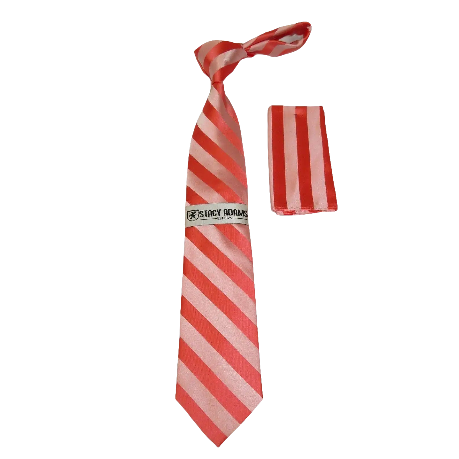 Men's Stacy Adams Tie and Hankie Set Woven Silky Fabric #St41 Peach - J.Valintin Men's Wear Legend - 24842