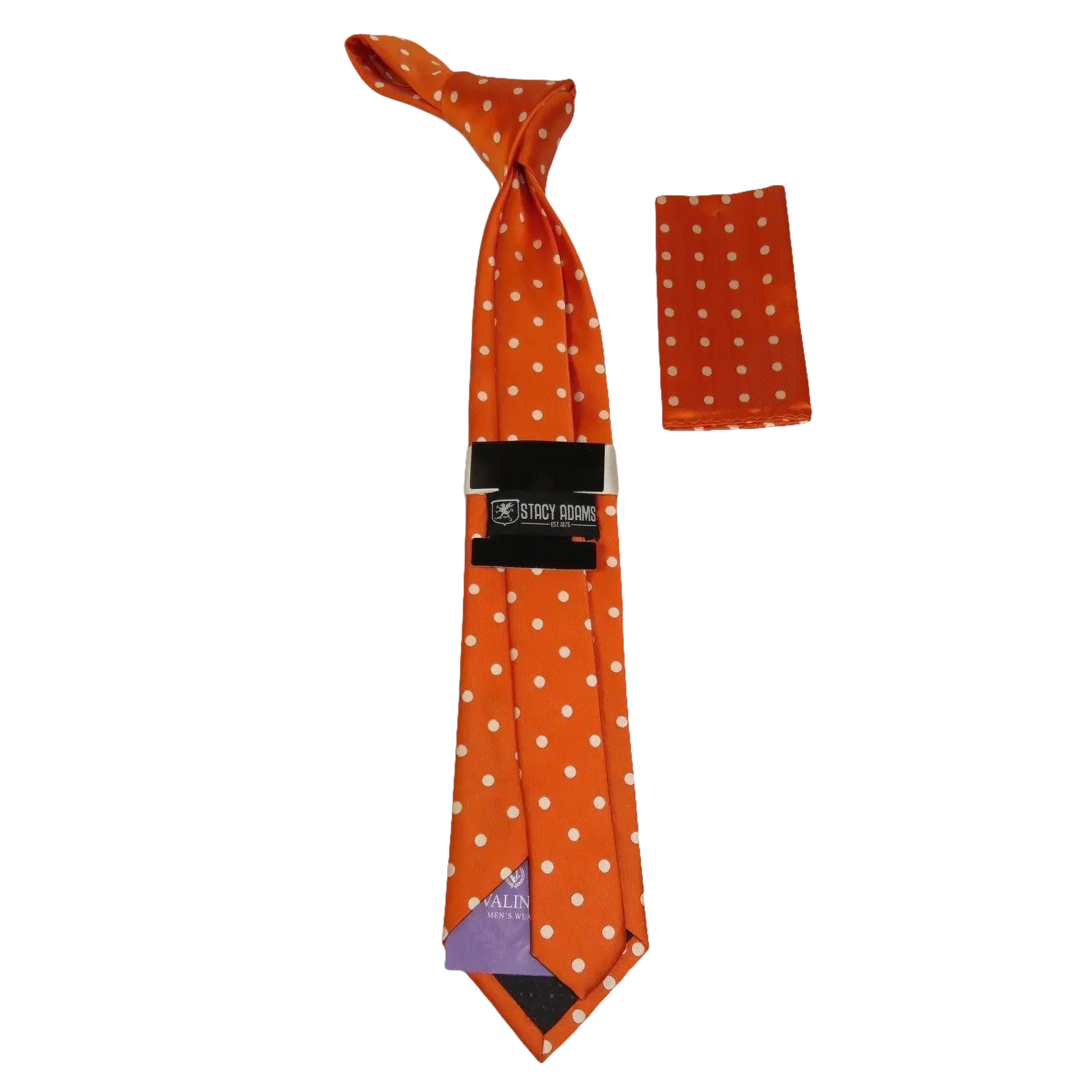 Men's Stacy Adams Tie and Hankie Set Woven Silky Fabric #Stacy12 Orange - J.Valintin Men's Wear Legend - 87