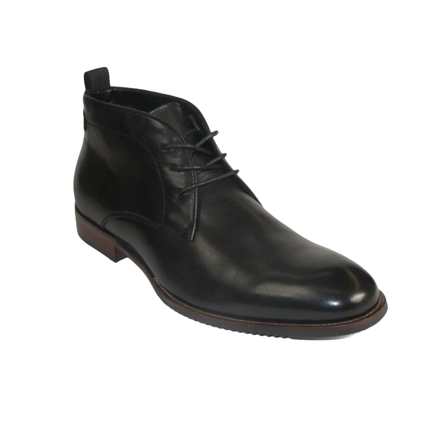 Men's Steve Madden Boot High Top Shoes Lace up Soft Leather Shaunn Black - J.Valintin Men's Wear Legend - 99668