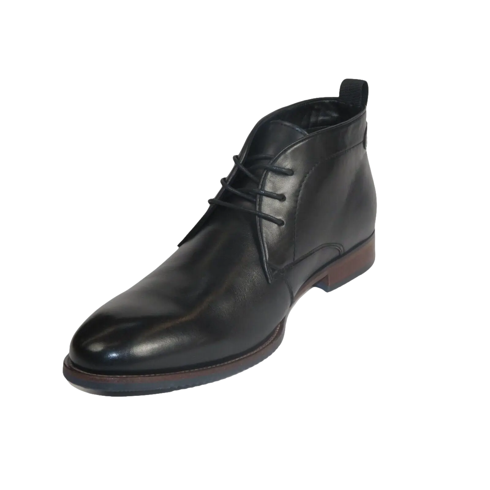 Men's Steve Madden Boot High Top Shoes Lace up Soft Leather Shaunn Black - J.Valintin Men's Wear Legend - 99668