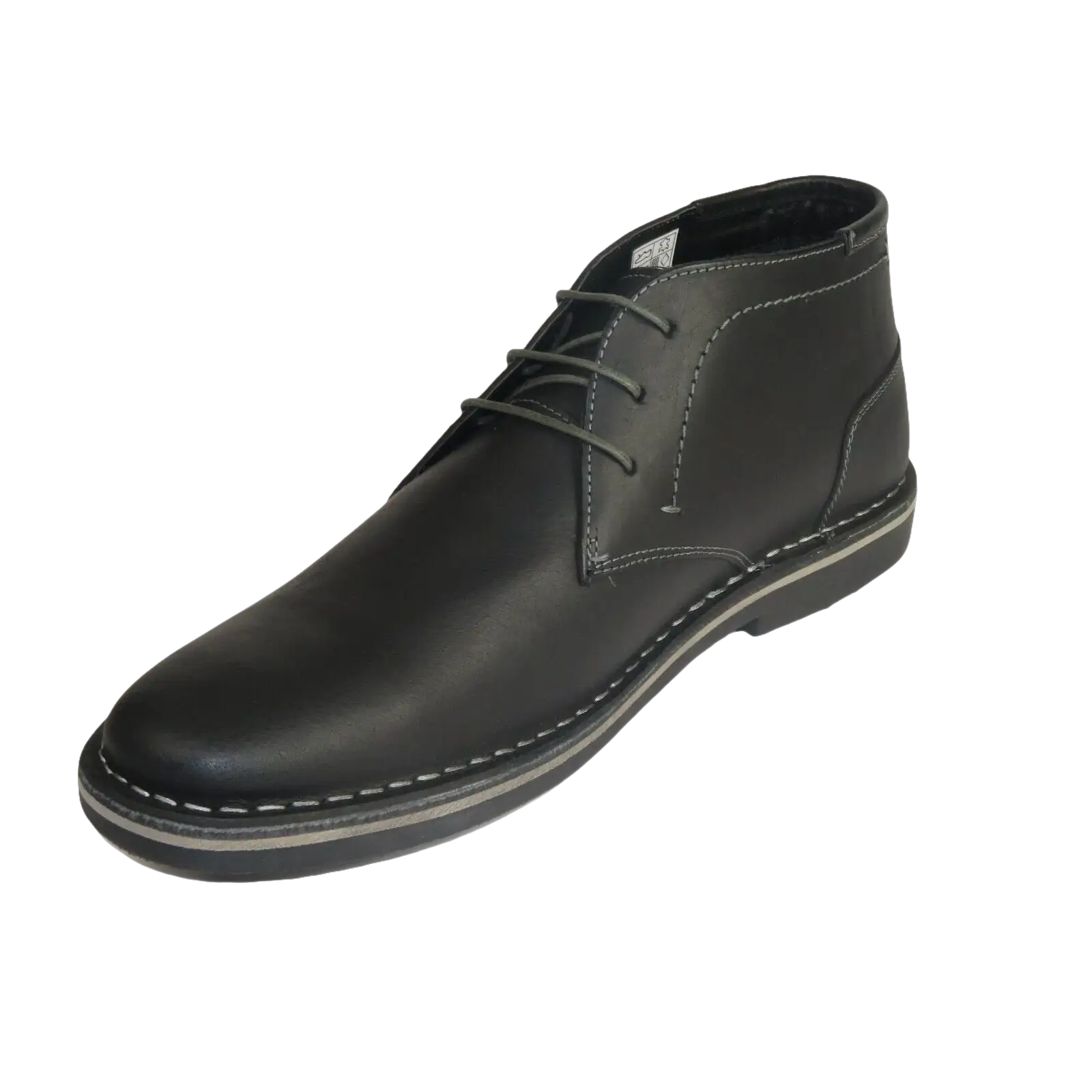 Men's Steve Madden Chuka Boot Soft Leather Lace up Harken Black - J.Valintin Men's Wear Legend - 99659