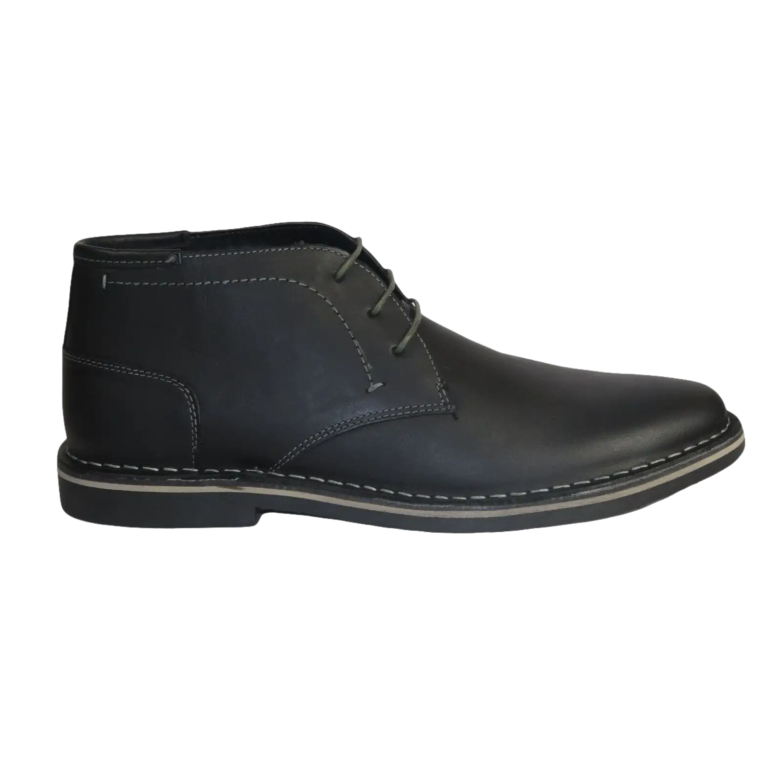 Men's Steve Madden Chuka Boot Soft Leather Lace up Harken Black - J.Valintin Men's Wear Legend - 99659