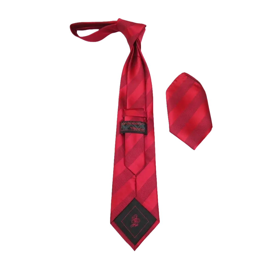 Mens Steven Land Density 100% Satin Silk Crystal Tie/Hankie Set CR27 - 05 Red - J.Valintin Men's Wear Legend - CR27 - 05