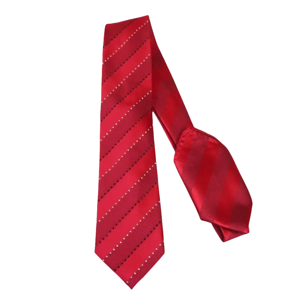 Mens Steven Land Density 100% Satin Silk Crystal Tie/Hankie Set CR27 - 05 Red - J.Valintin Men's Wear Legend - CR27 - 05