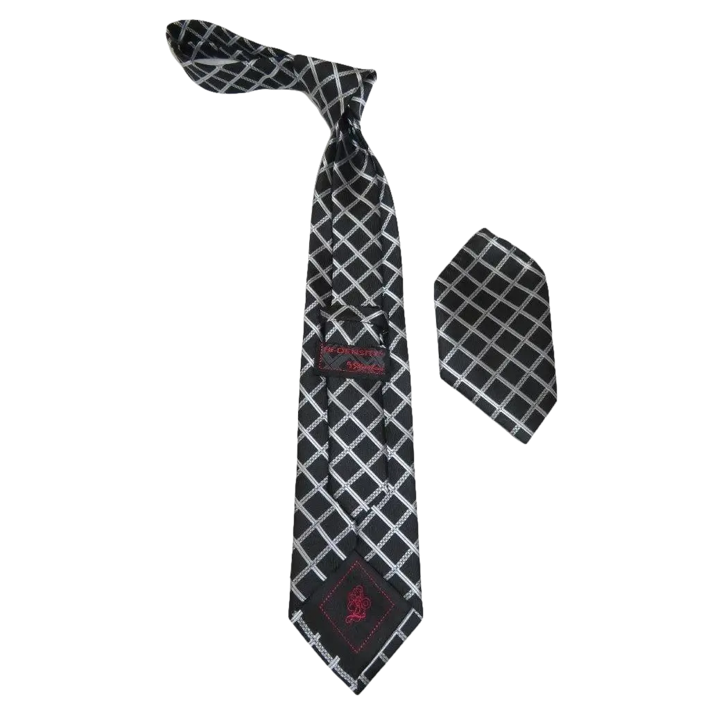 Mens Steven Land Density 100% Satin Silk Crystal Tie/Hankie Set CR29 - 01 - J.Valintin Men's Wear Legend - CR29 - 01