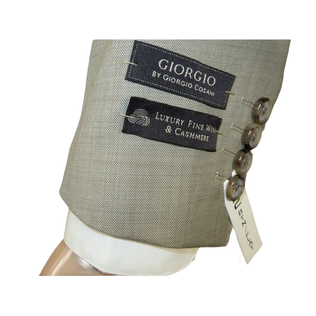 Men's Suit by Giorgio Cosani Textured Wool/Cashmere Blend 901 - 14 Beige 40 Long - J.Valintin Men's Wear Legend - 30114