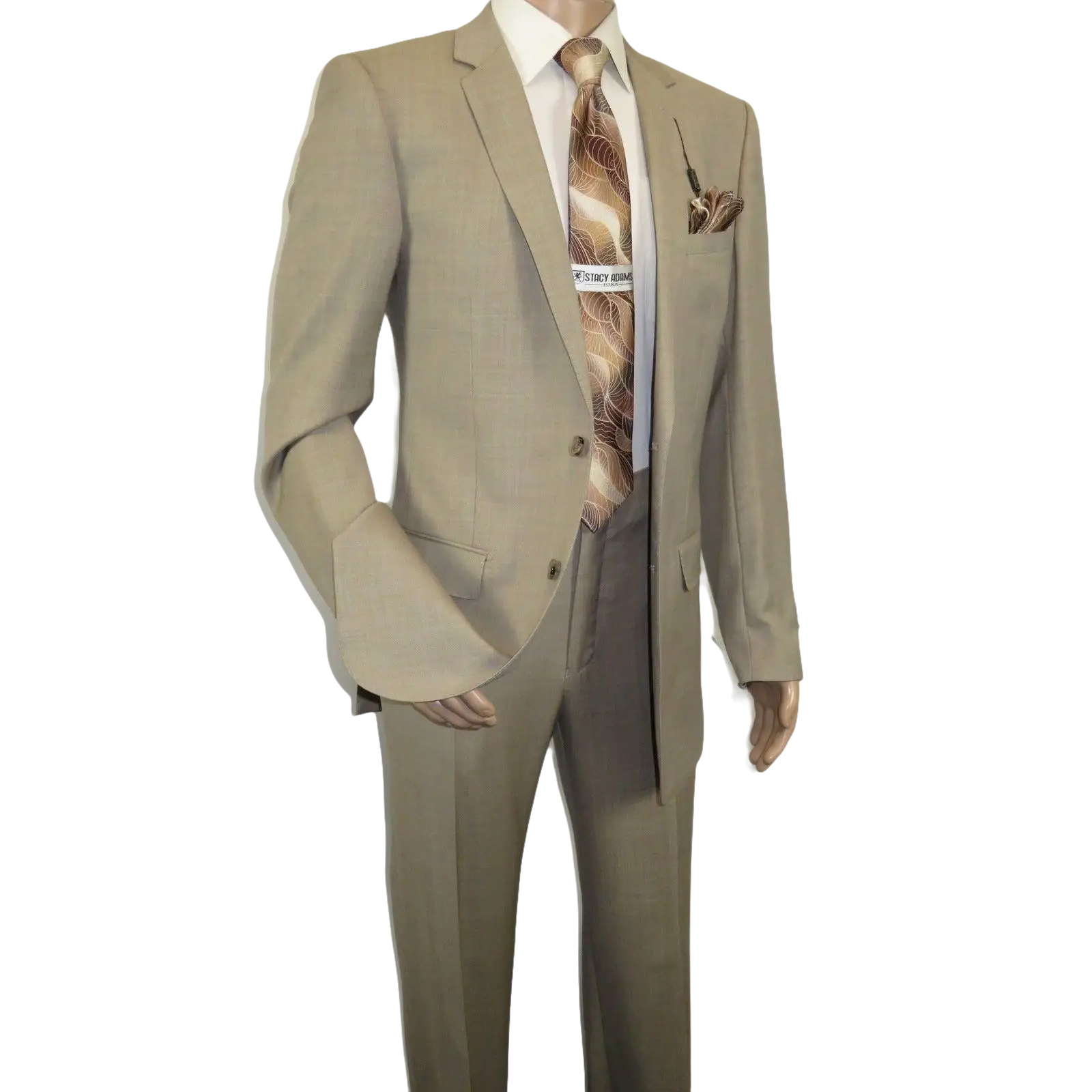 Men's Suit by Giorgio Cosani Textured Wool/Cashmere Blend 901 - 14 Beige 40 Long - J.Valintin Men's Wear Legend - 30114