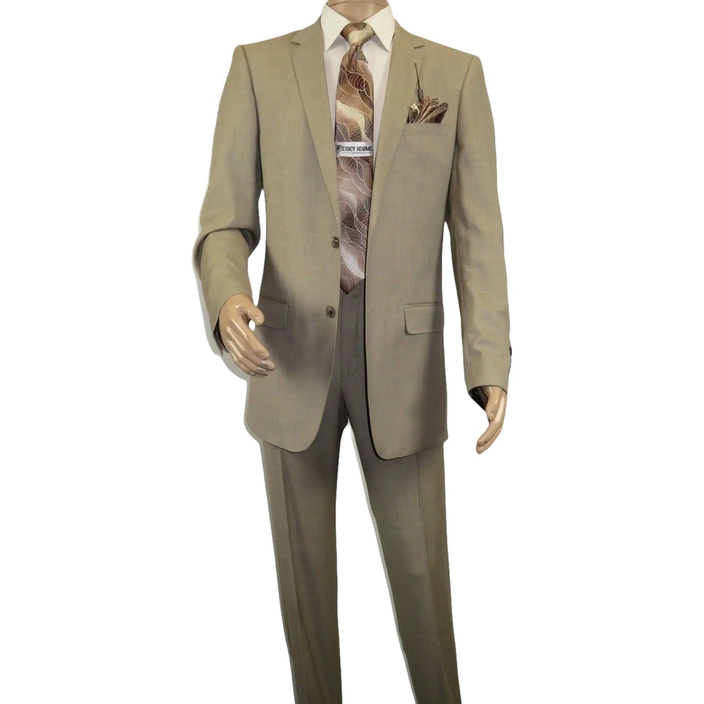 Men's Suit by Giorgio Cosani Textured Wool/Cashmere Blend 901 - 14 Beige 40 Long - J.Valintin Men's Wear Legend - 30114
