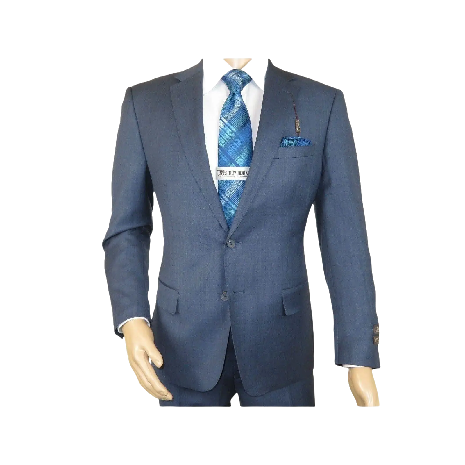 Men's Suit by Giorgio Cosani Textured Wool/Cashmere Blend 901 - 19 Blue 52 Long - J.Valintin Men's Wear Legend - 29367