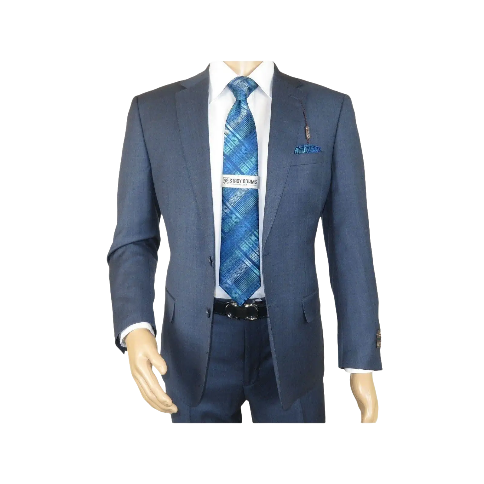 Men's Suit by Giorgio Cosani Textured Wool/Cashmere Blend 901 - 19 Blue 52 Long - J.Valintin Men's Wear Legend - 29367