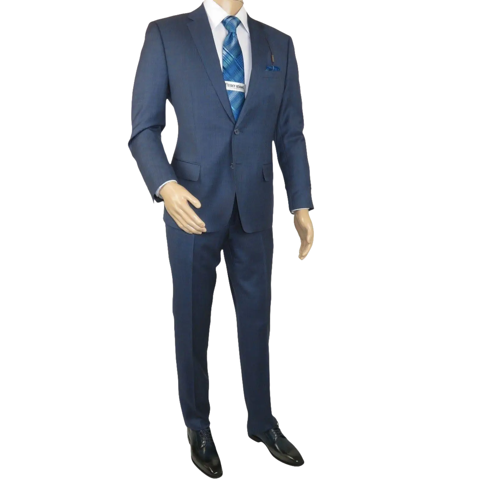 Men's Suit by Giorgio Cosani Textured Wool/Cashmere Blend 901 - 19 Blue 52 Long - J.Valintin Men's Wear Legend - 29367