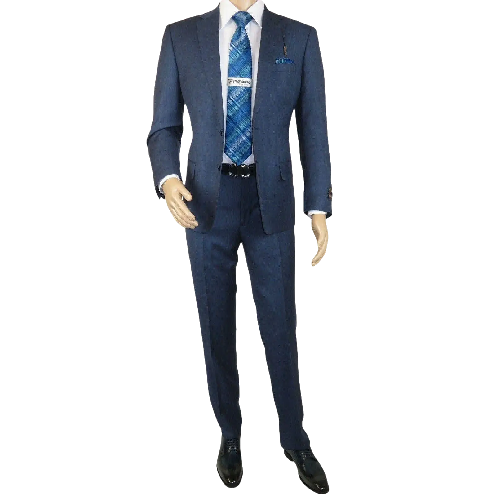 Men's Suit by Giorgio Cosani Textured Wool/Cashmere Blend 901 - 19 Blue 52 Long - J.Valintin Men's Wear Legend - 29367