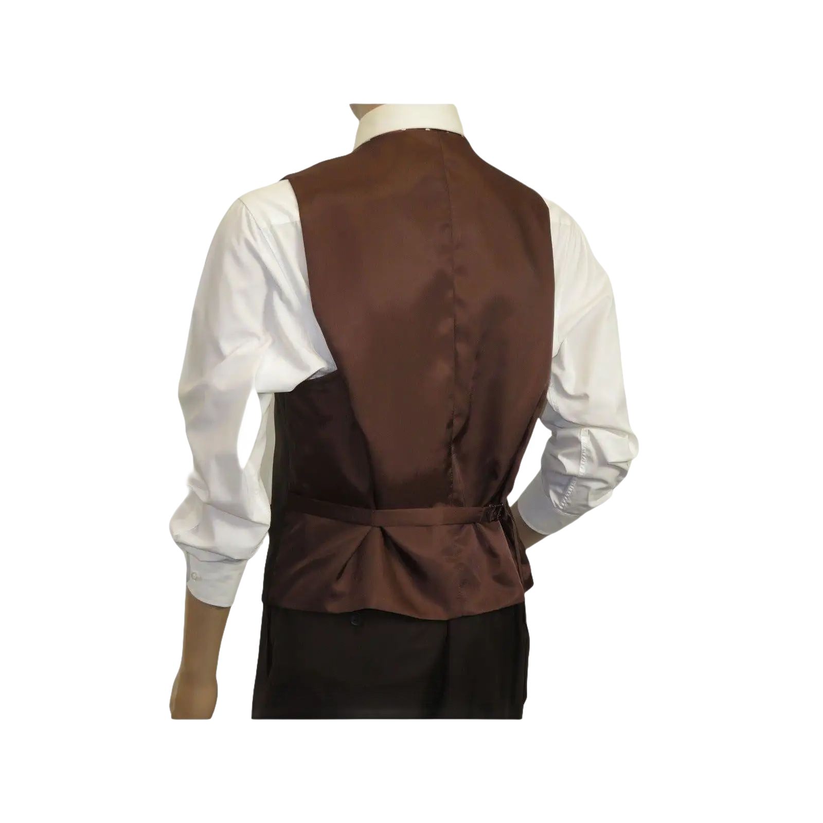 Men's Suit Separate Vest V - neck Adjustable Strap 5Button 201 - 5 Brown - J.Valintin Men's Wear Legend - 201 - 5 - Brown Vest - 36