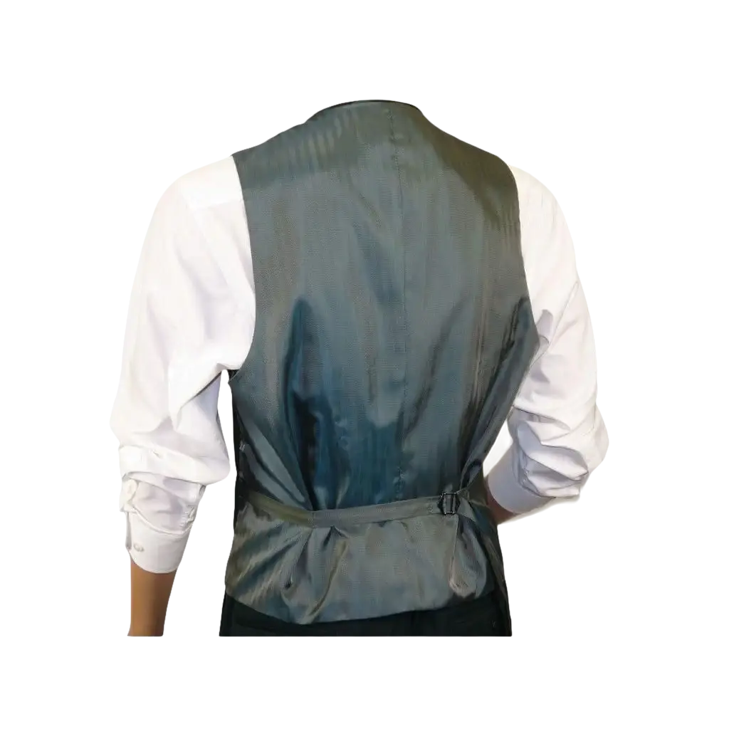 Men's Suit Separate Vest V - neck Adjustable Strap 5Button 2Pockets 201 - 9 Green - J.Valintin Men's Wear Legend - 201 - 9 - Green Vest - 36