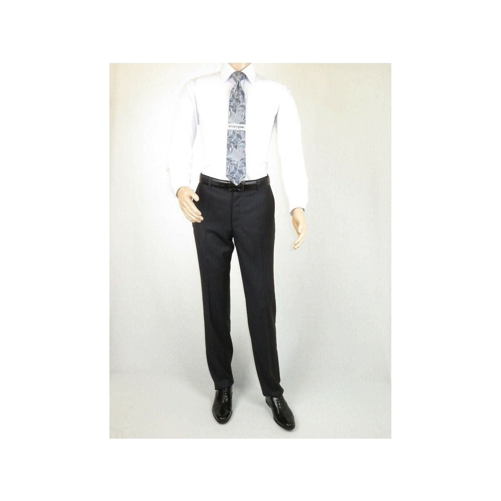 Men's Suit Wool Cashmere Georgio Cosani Two Buttons 910 - 04 Gray Pinstripe - J.Valintin Men's Wear Legend - 16767